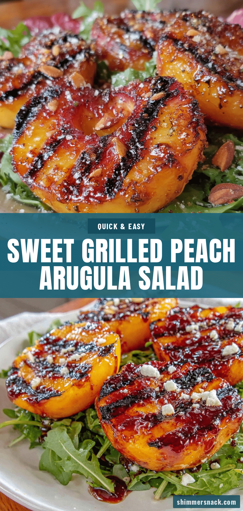 fresh grilled peach and arugula salad recipe