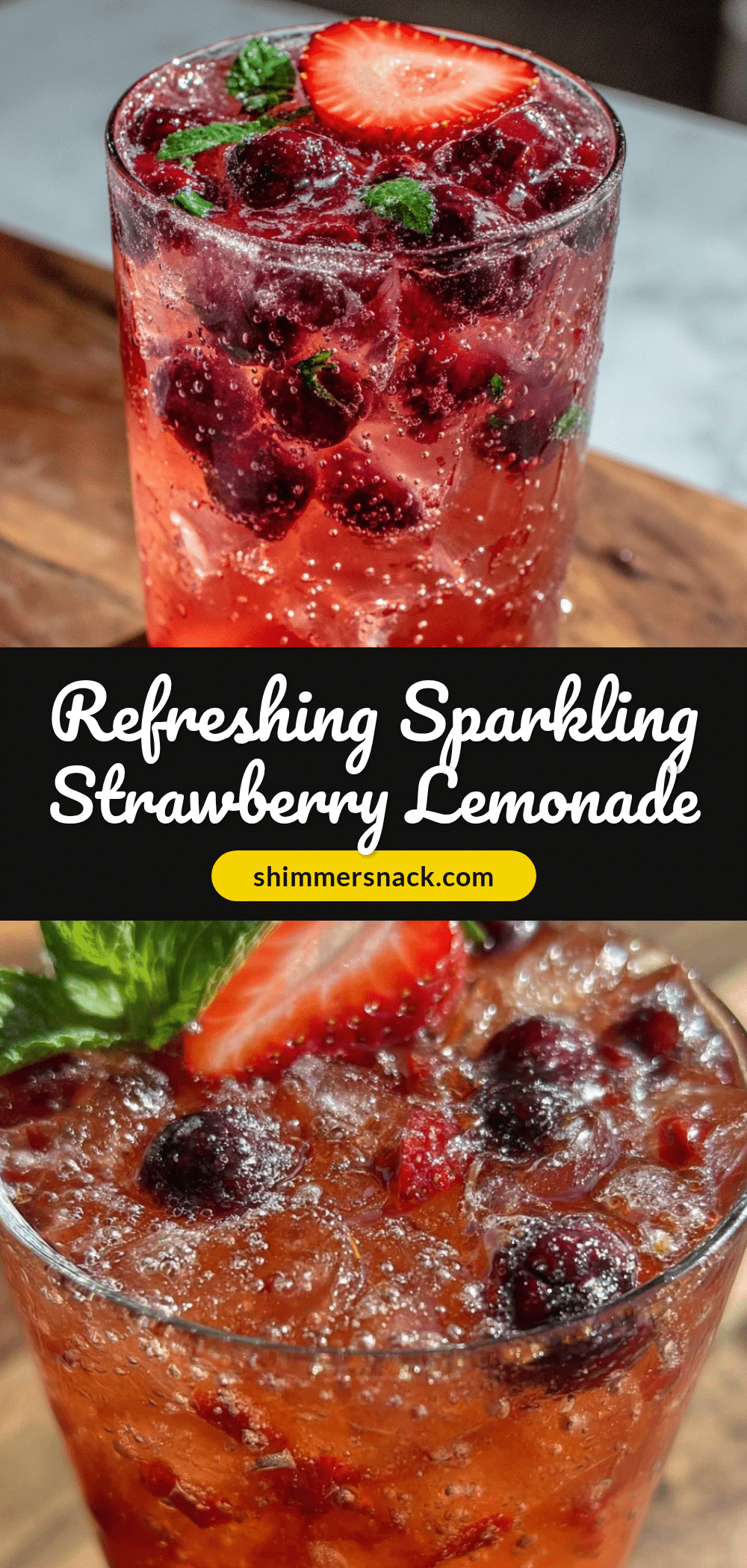 fresh sparkling strawberry lemonade recipe