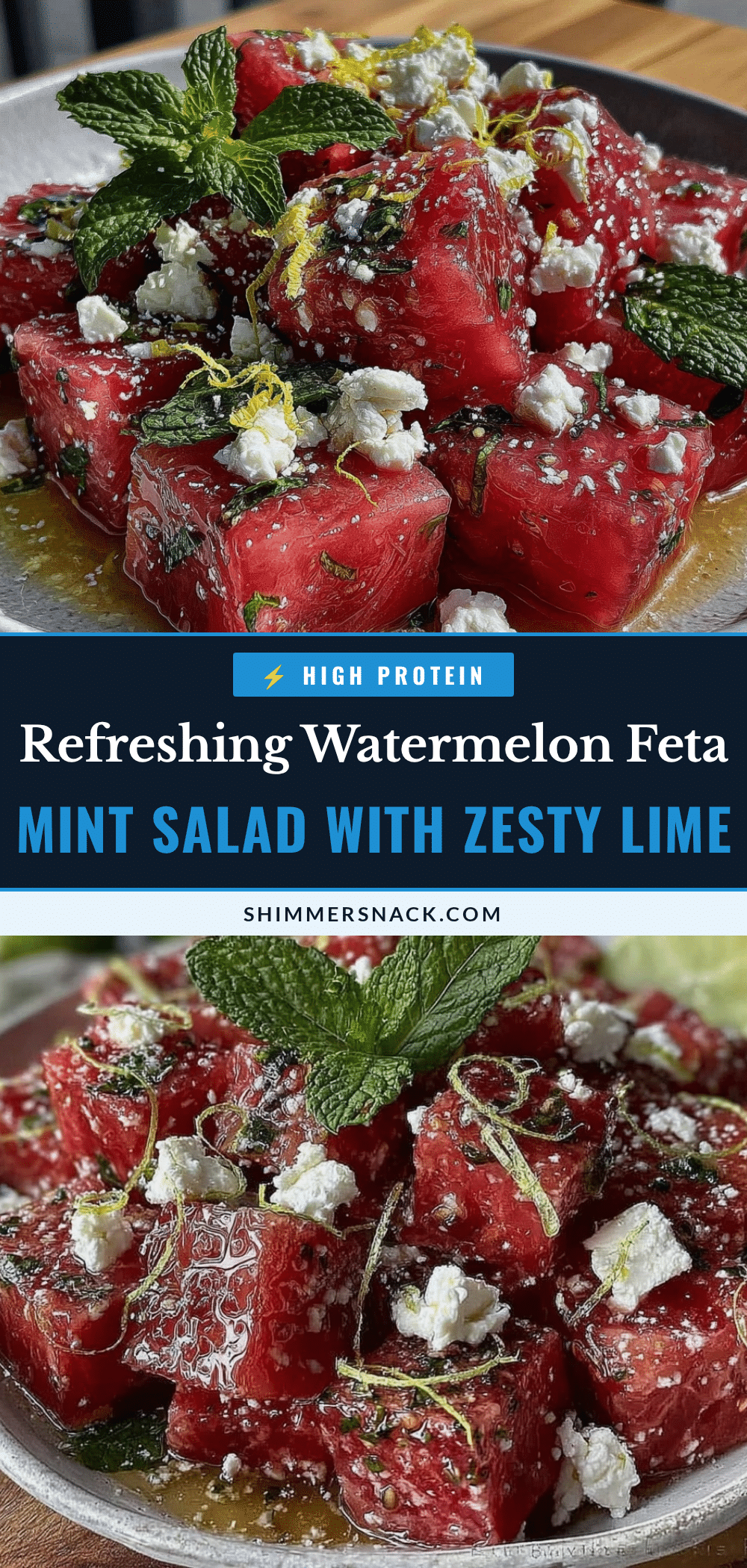 fresh watermelon feta mint salad recipe