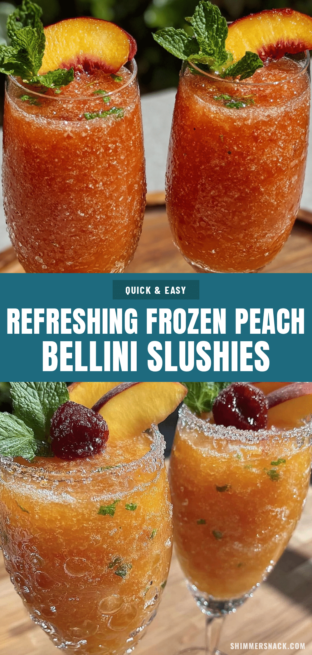 frozen peach bellini slushies recipe