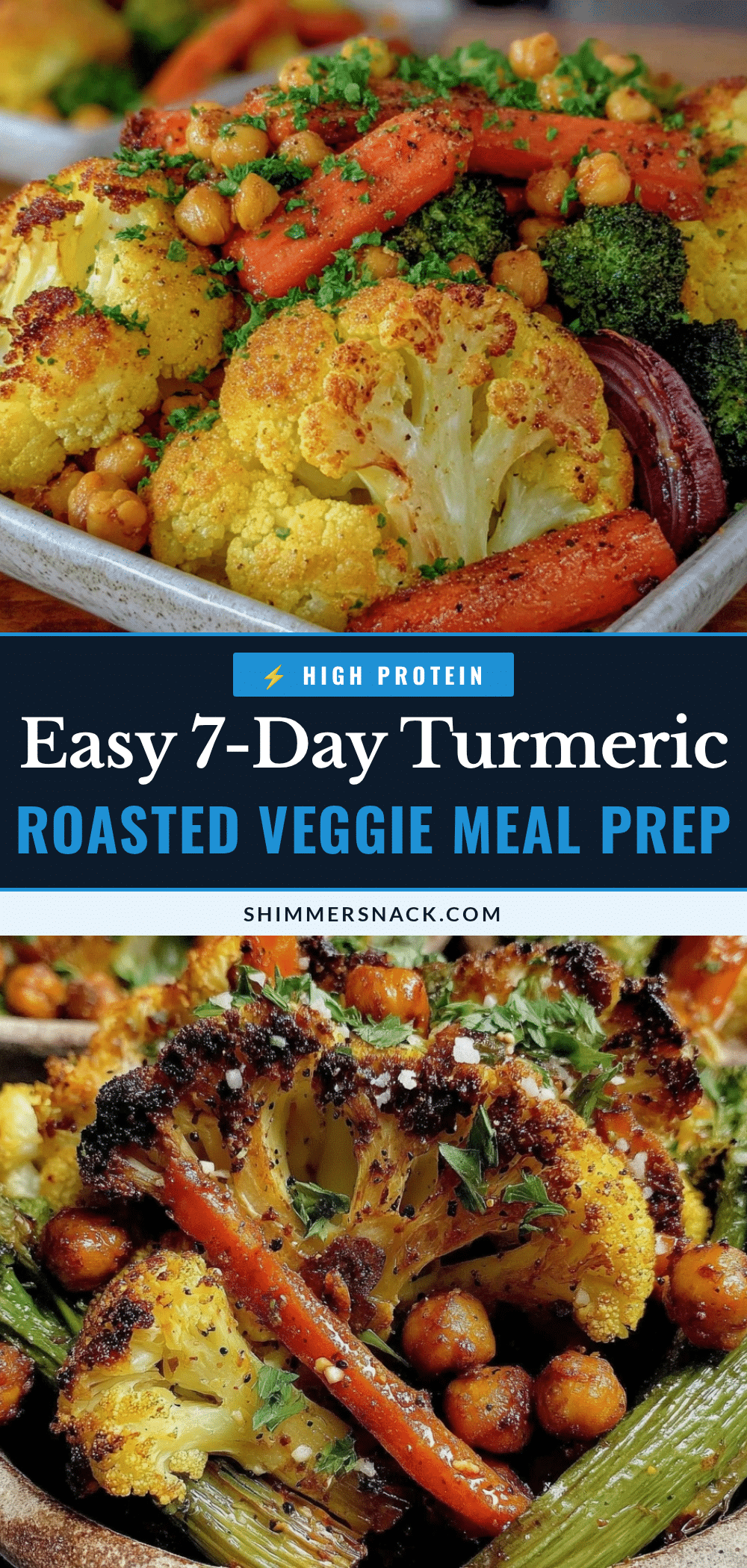 healthy 7-day meal prep turmeric roasted veggies recipe