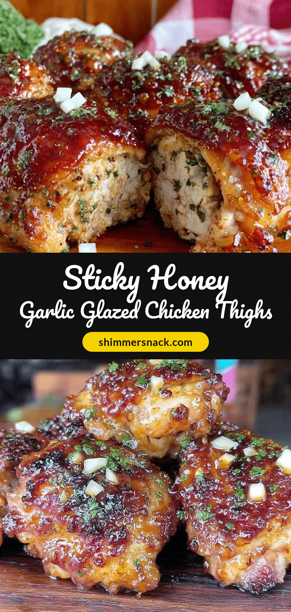 honey garlic glazed chicken thighs recipe