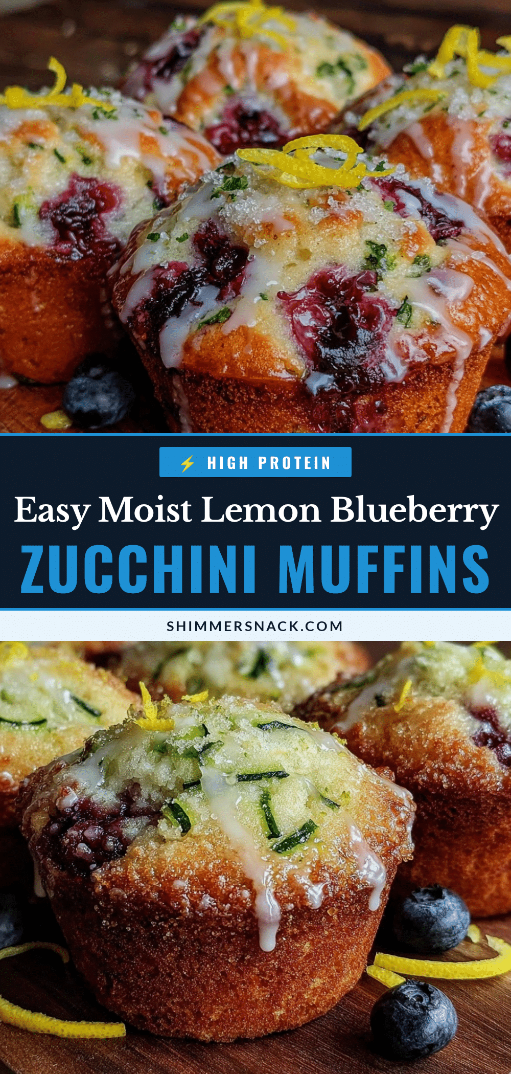 lemon blueberry zucchini muffins recipe