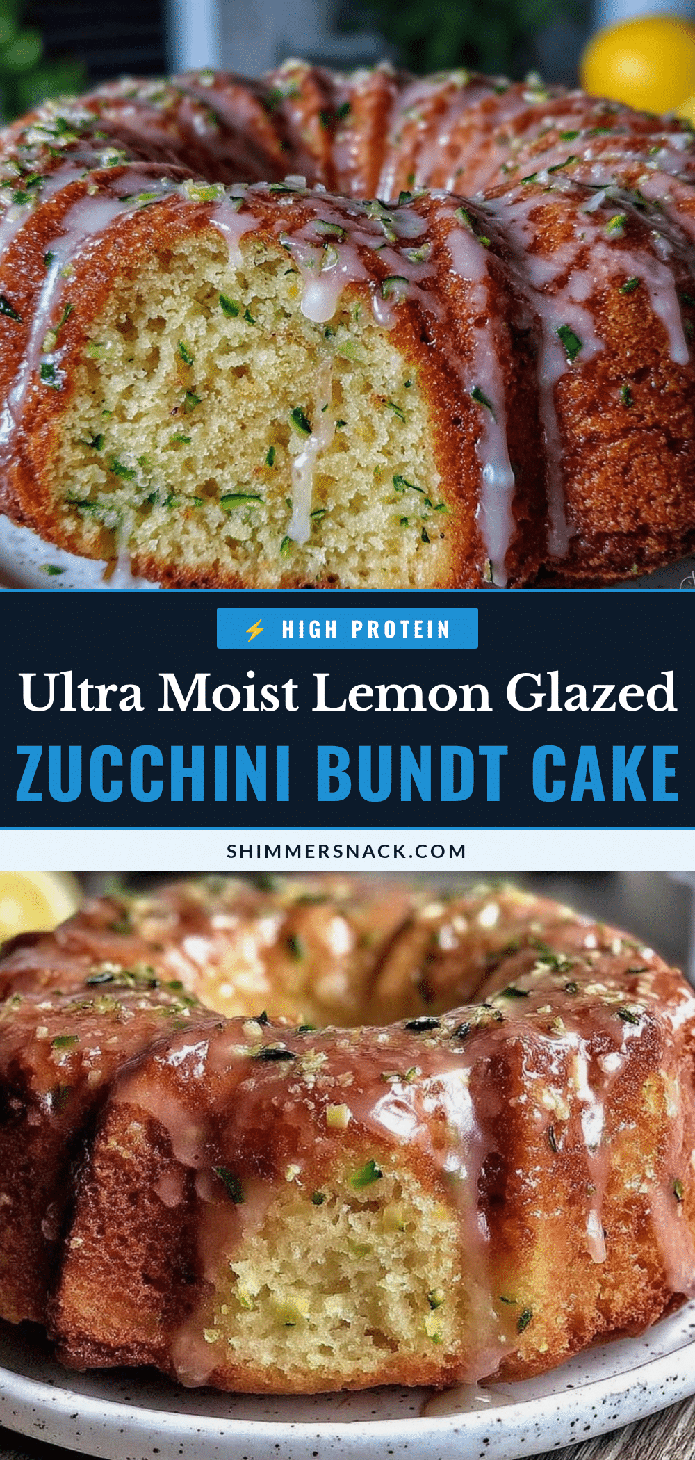 lemon glazed zucchini bundt cake recipe