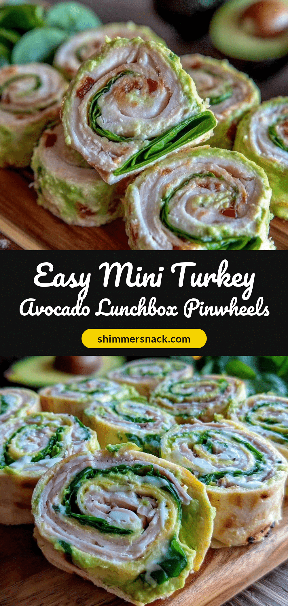 mini turkey avocado pinwheels recipe