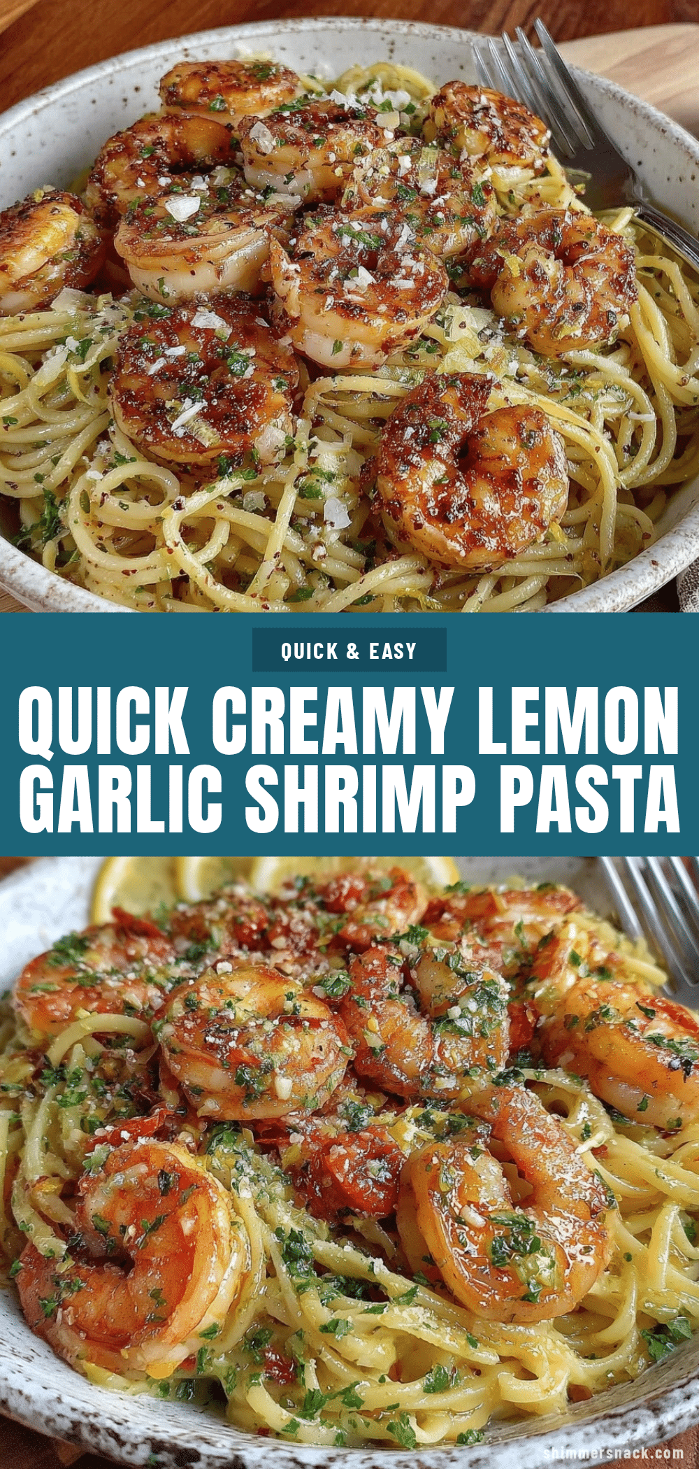 one-pot lemon garlic pasta with shrimp recipe
