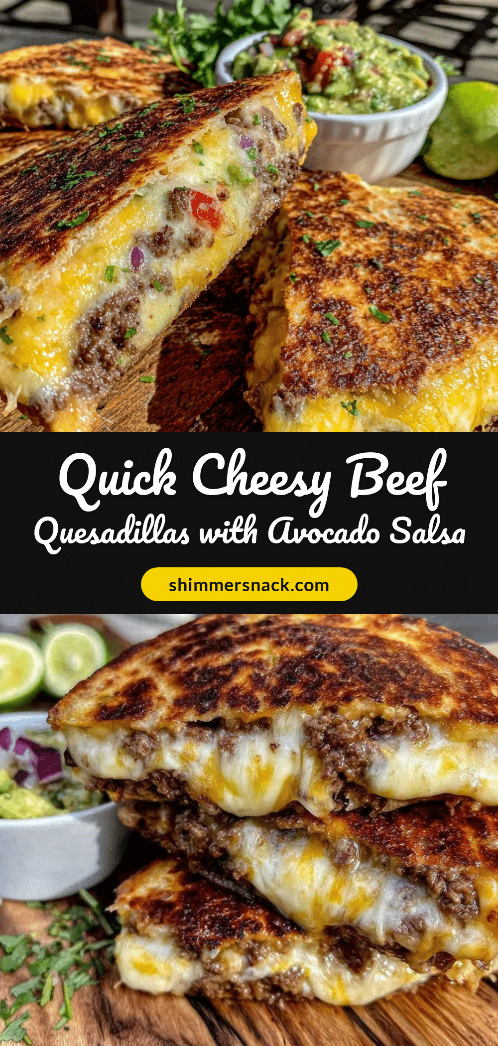 quick cheesy ground beef quesadillas recipe