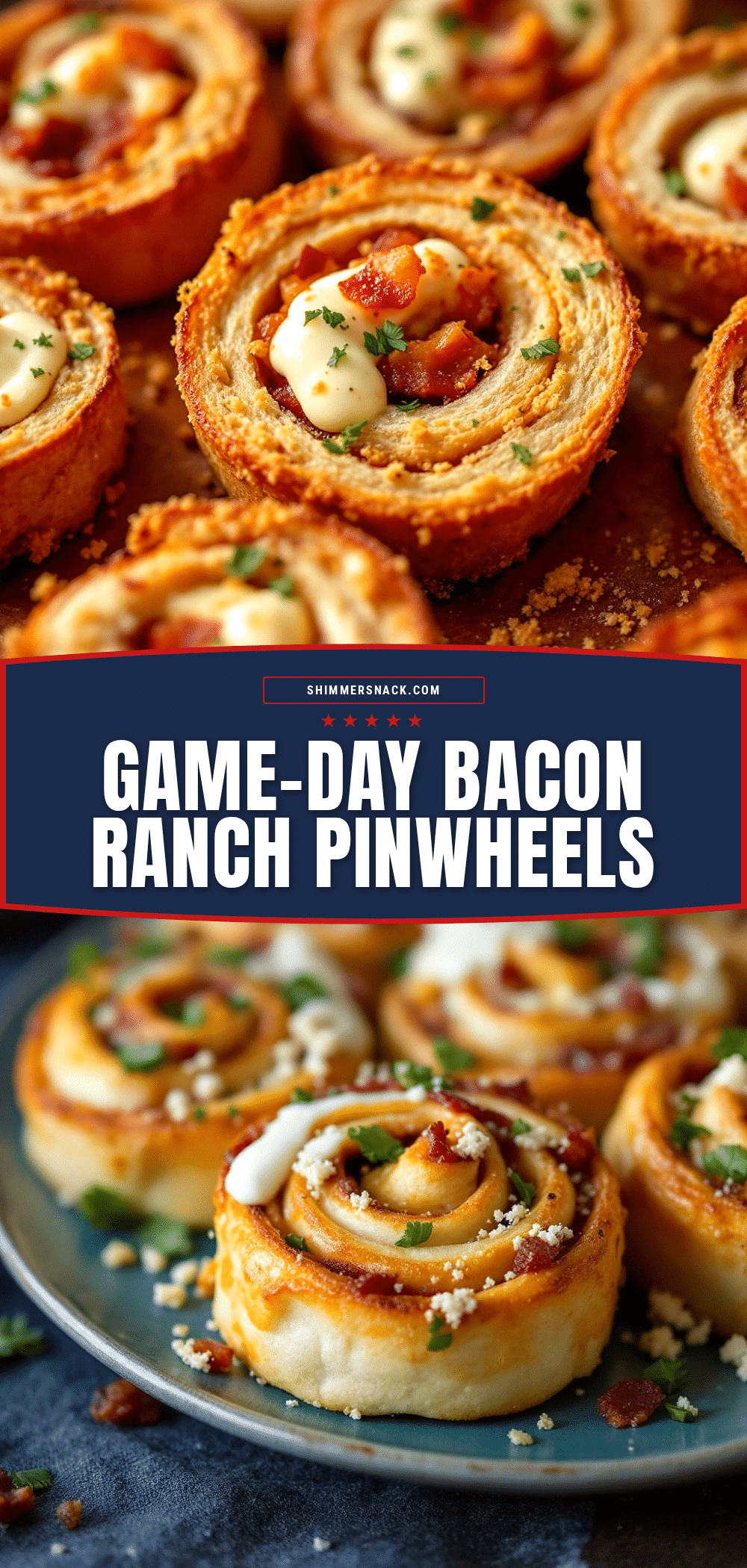 bacon ranch football pinwheels recipe