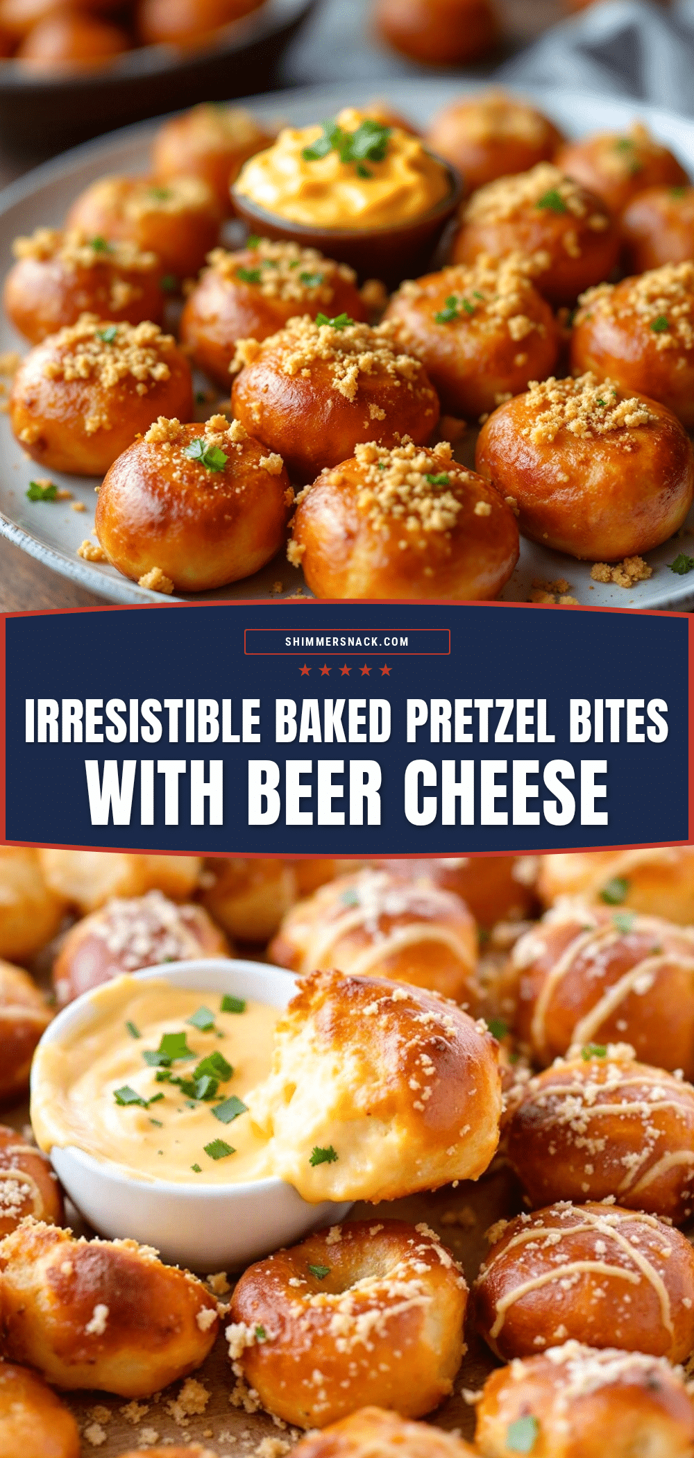 baked pretzel bites with beer cheese dip recipe