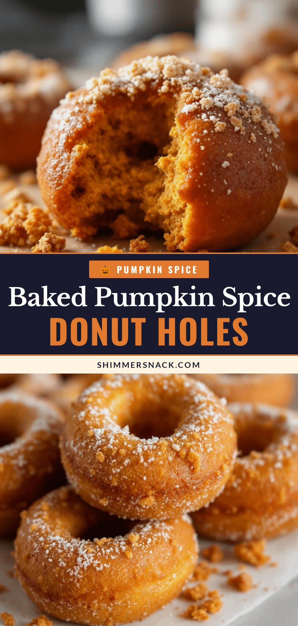 baked pumpkin donut holes recipe