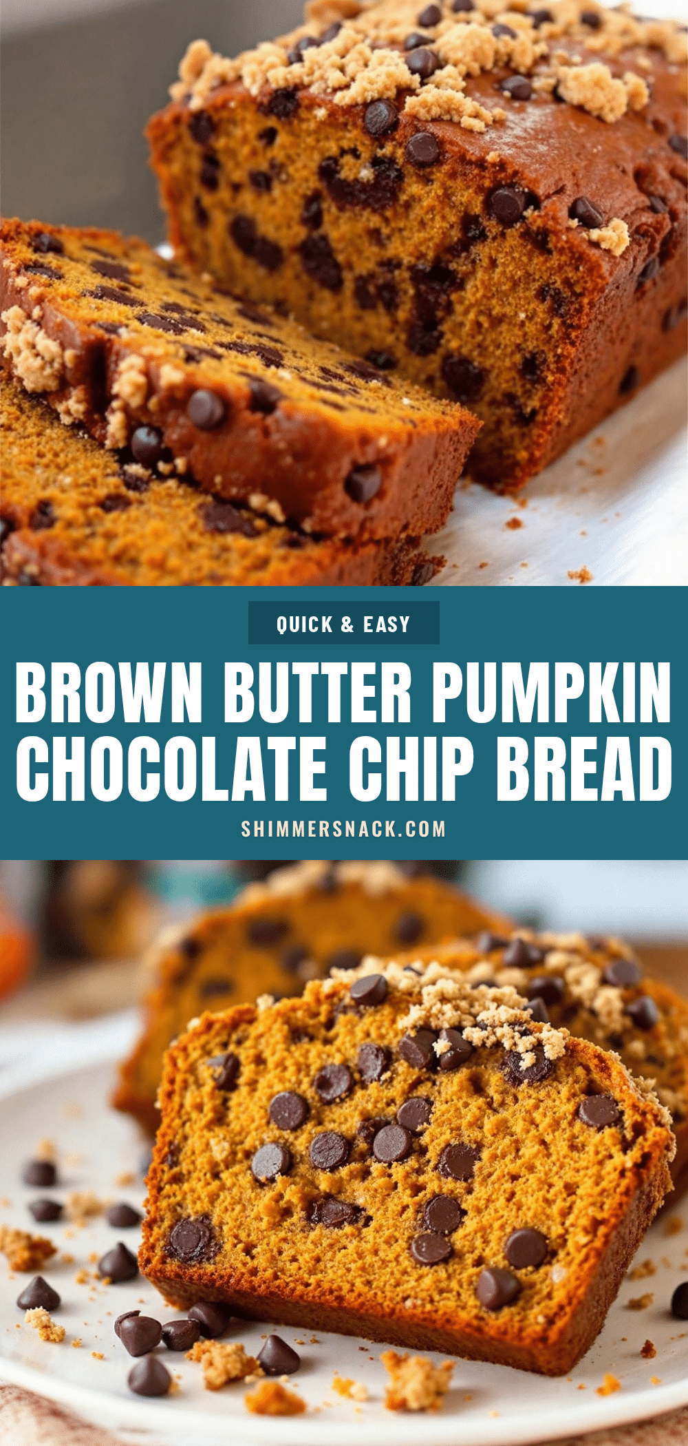 brown butter pumpkin chocolate chip bread recipe
