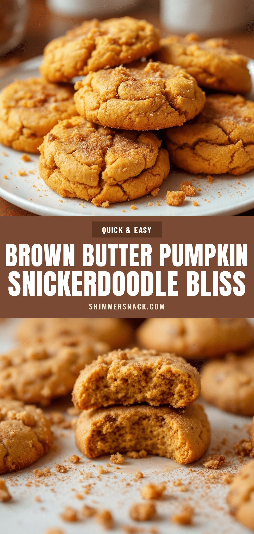brown butter pumpkin snickerdoodle cookies recipe
