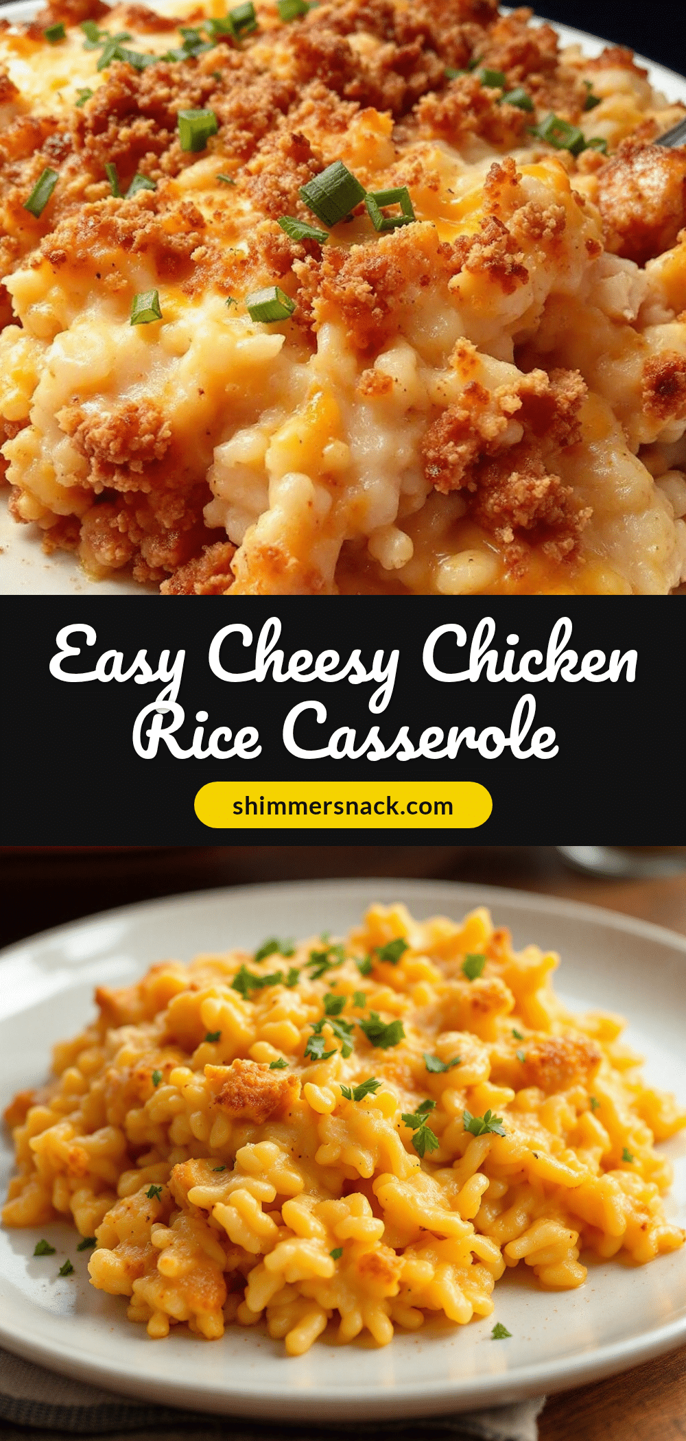 cheesy chicken and rice casserole recipe