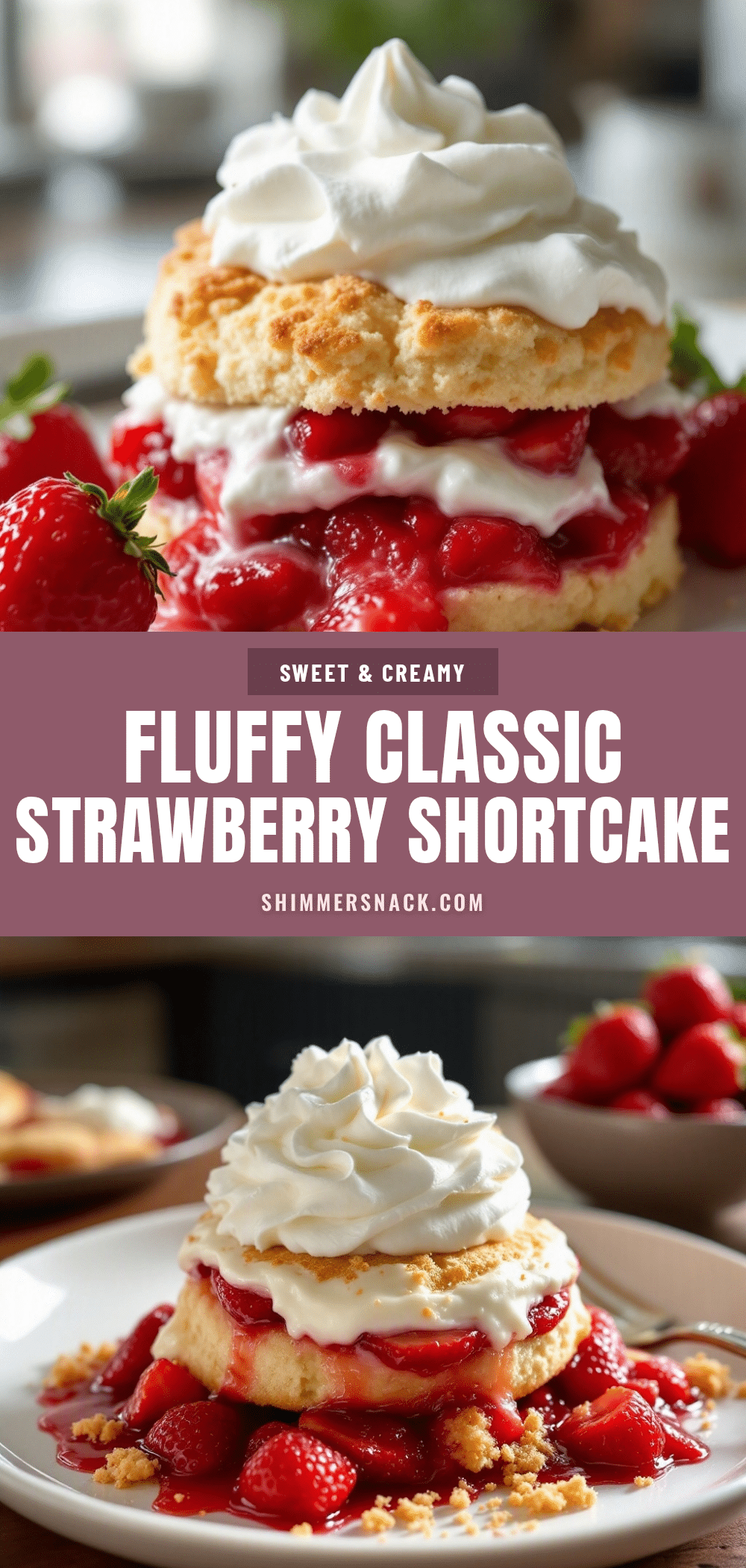 classic strawberry shortcake with fluffy whipped cream recipe