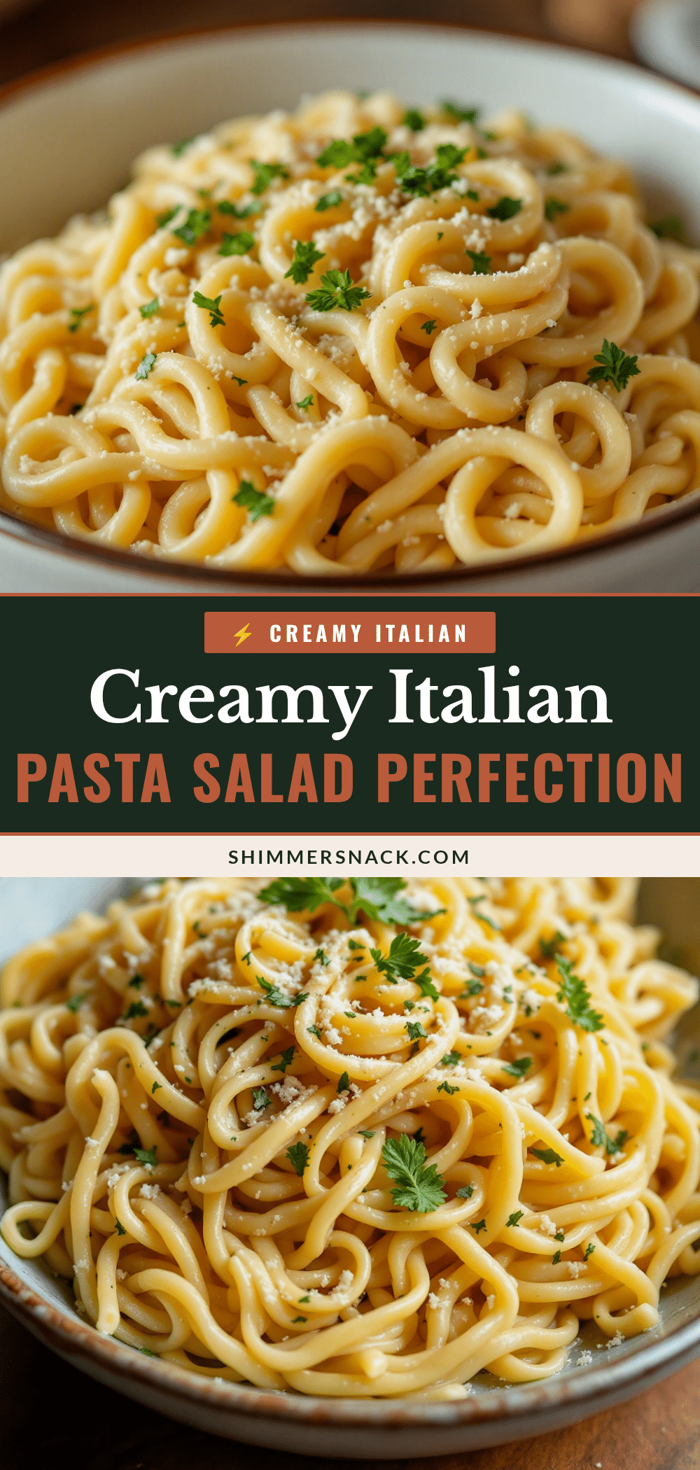 creamy Italian pasta salad recipe