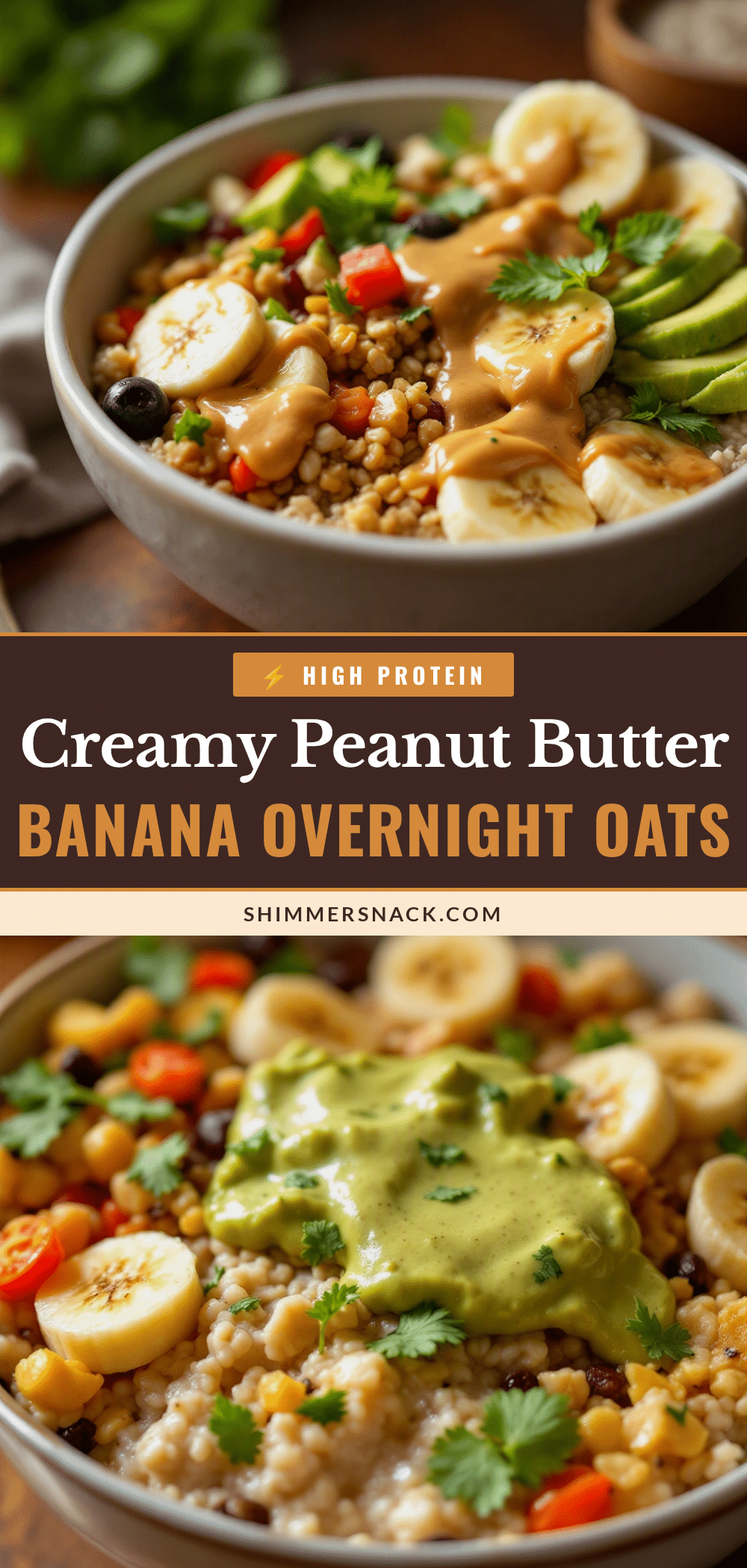 creamy peanut butter banana overnight oats recipe