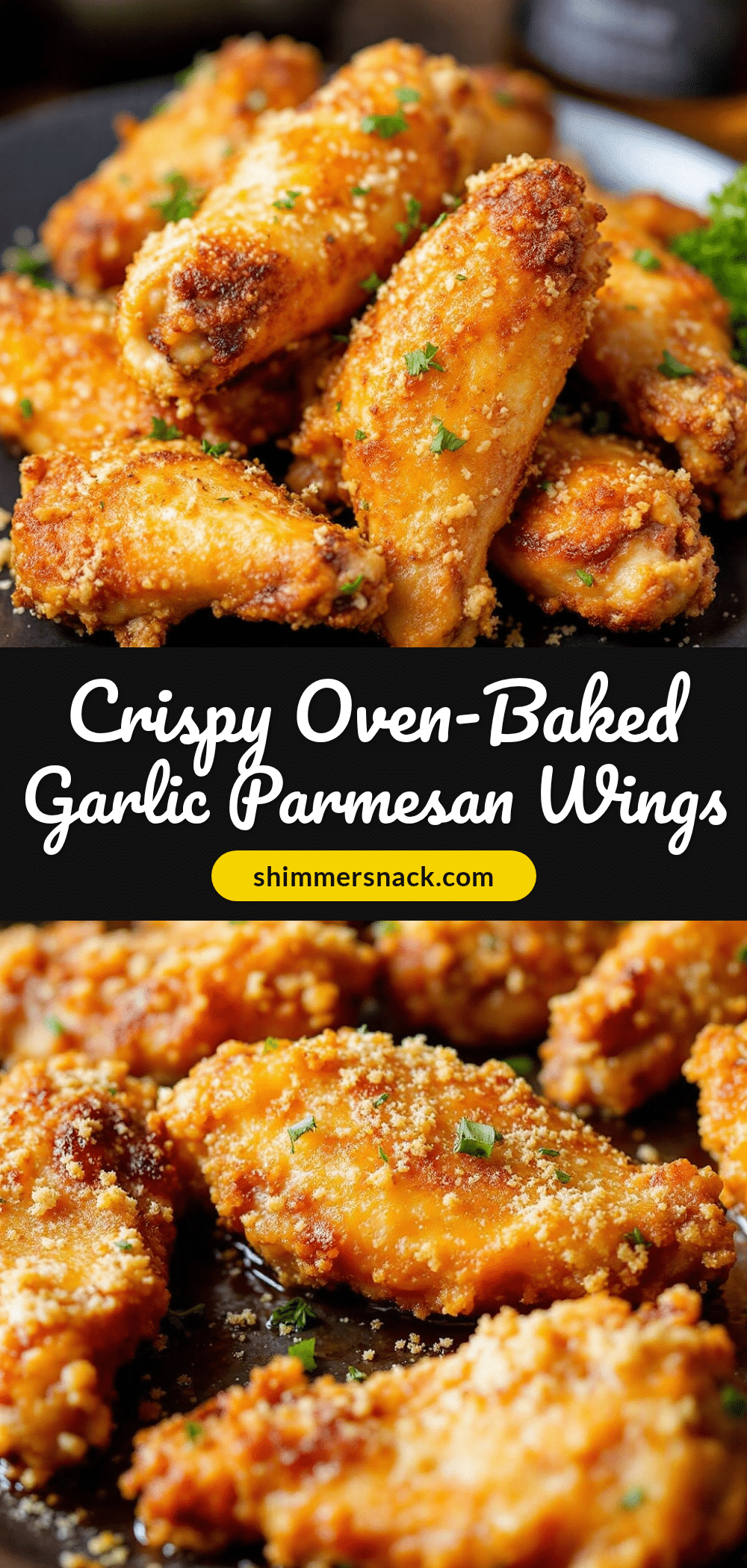 Crispy Parmesan garlic chicken wings recipe