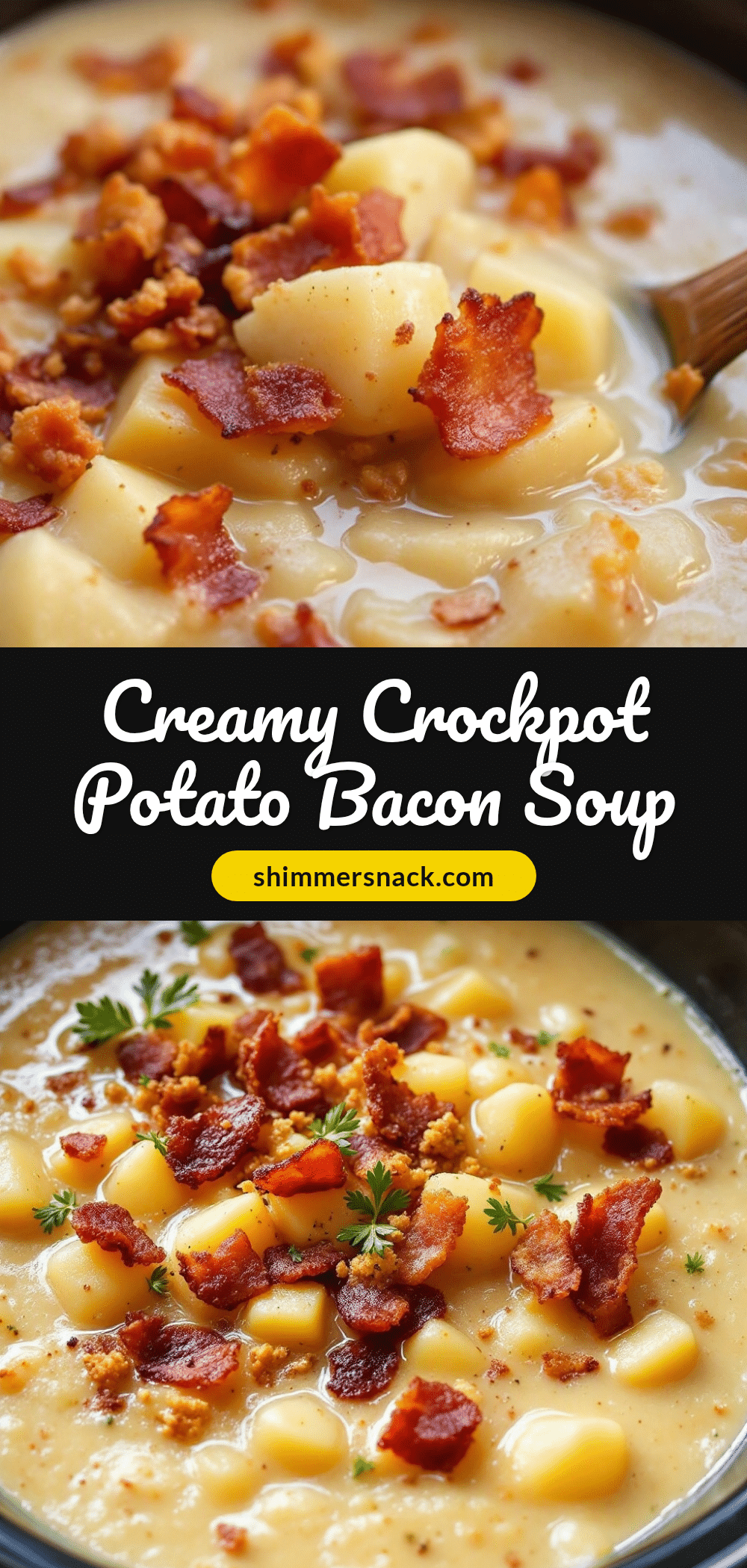 crockpot potato soup with crispy bacon recipe