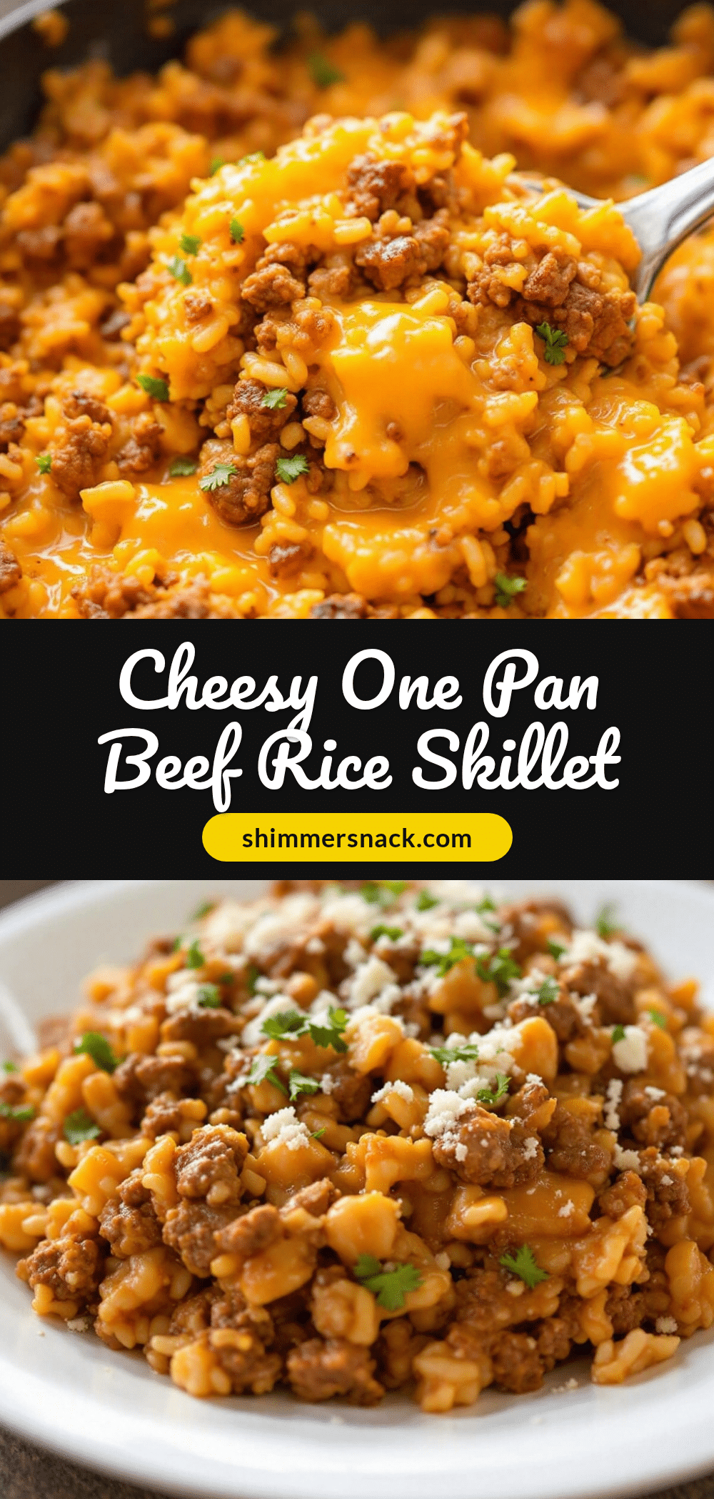easy cheesy ground beef and rice skillet recipe