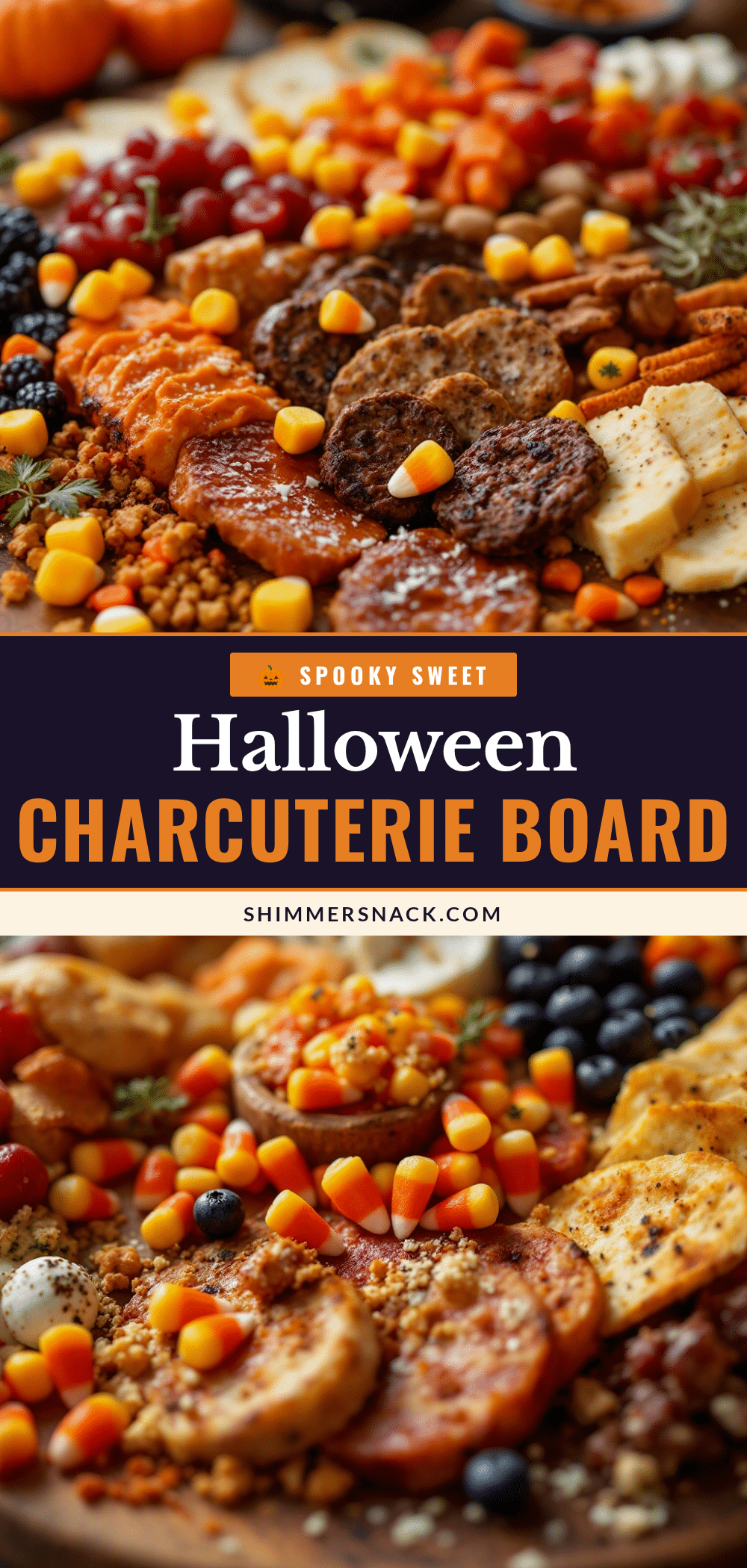easy halloween charcuterie board with candy corn recipe