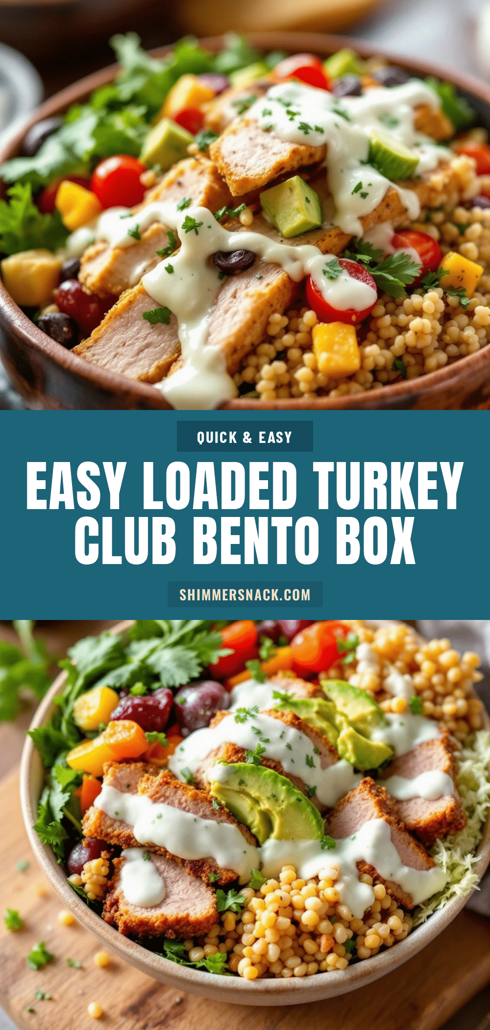 easy loaded turkey club bento box recipe