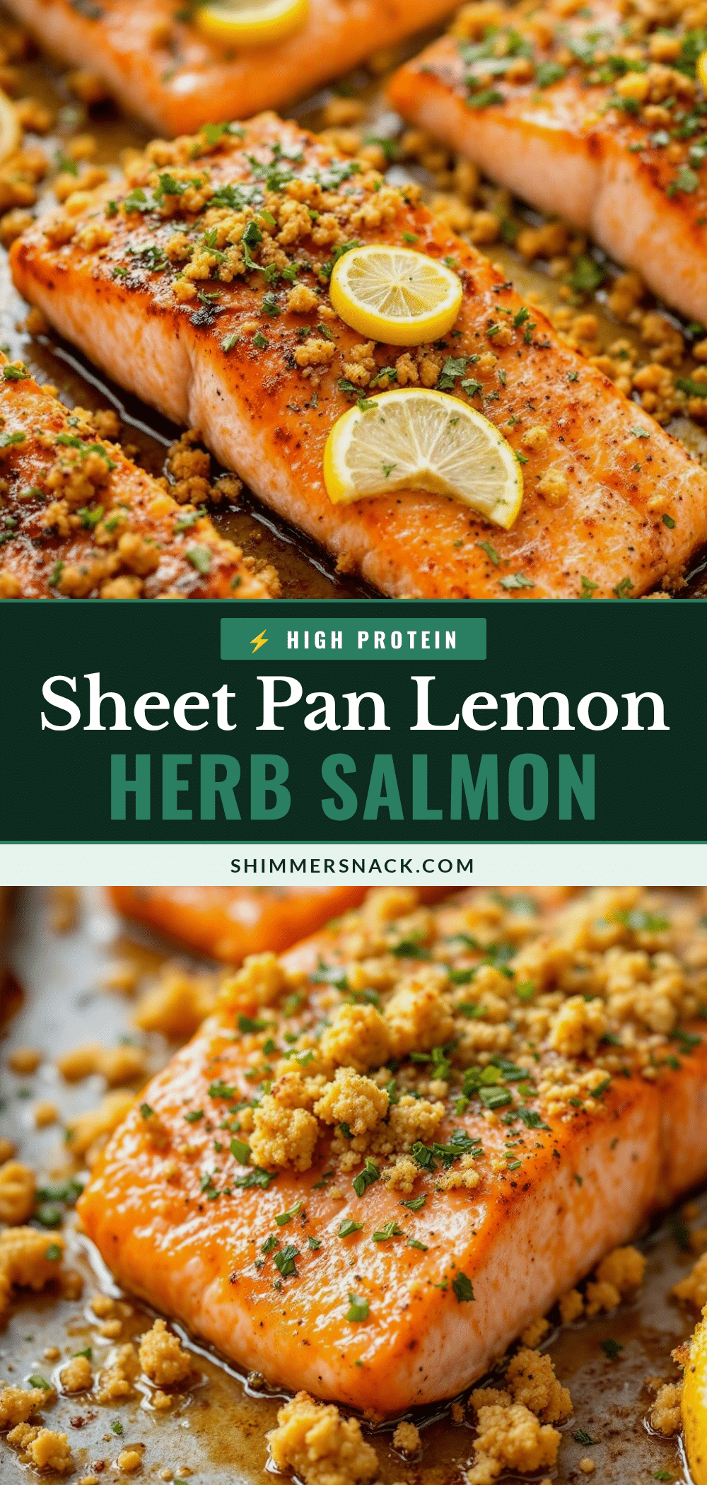 easy sheet pan salmon with lemon herb butter recipe