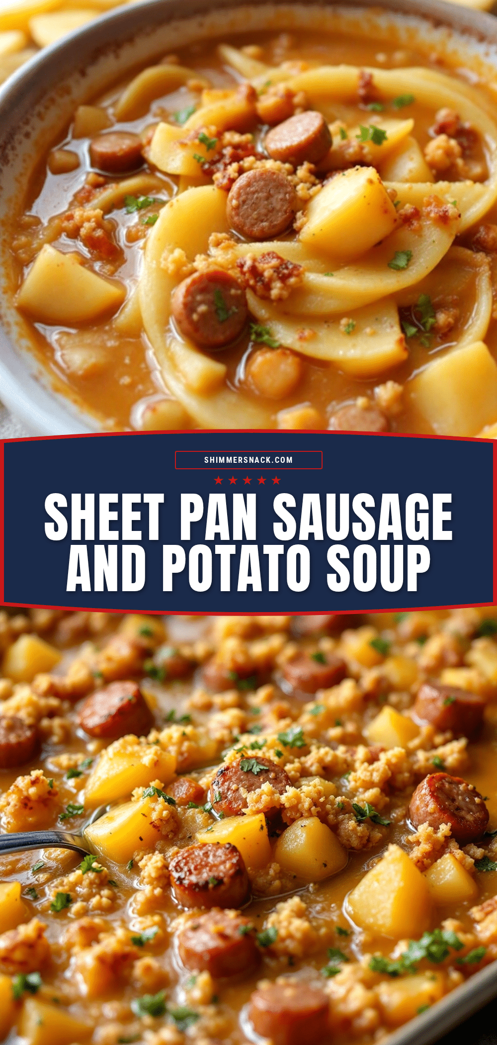easy sheet pan sausage and potato soup recipe