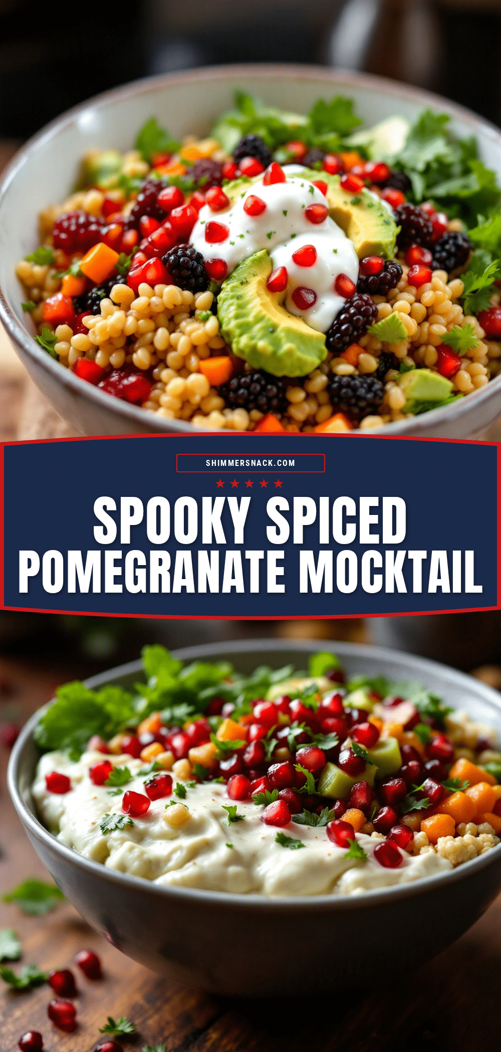 Easy Spiced Pomegranate Halloween Mocktail recipe