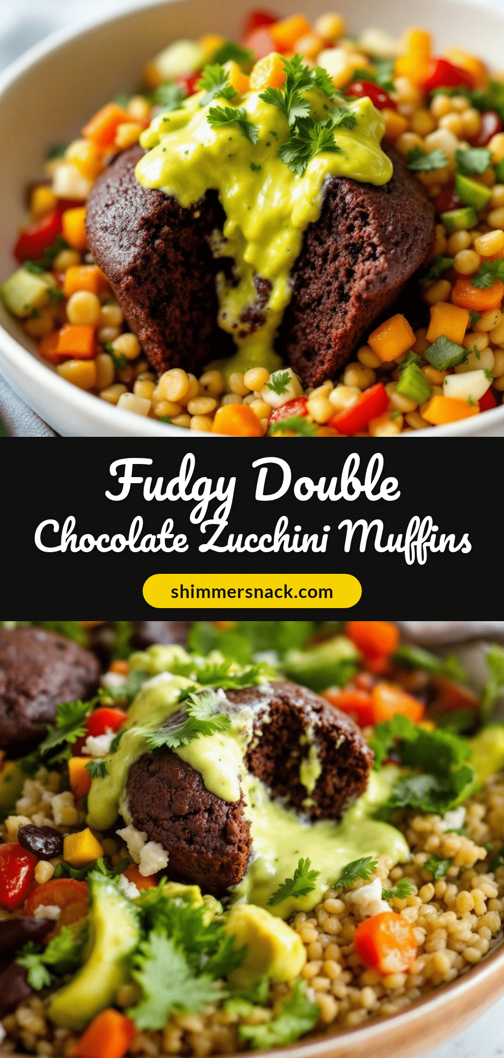 fudgy double chocolate zucchini muffins recipe