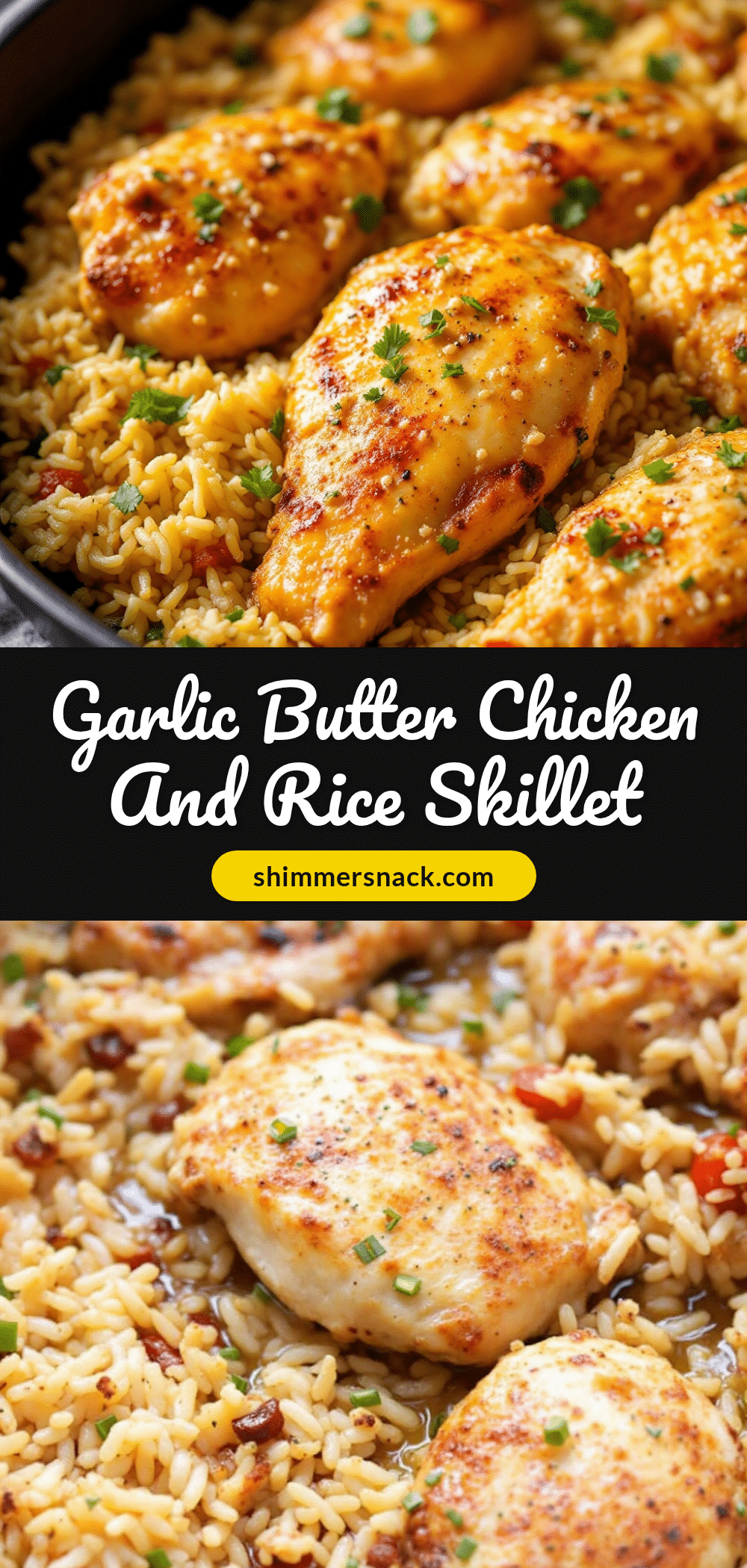 garlic butter chicken and rice skillet recipe