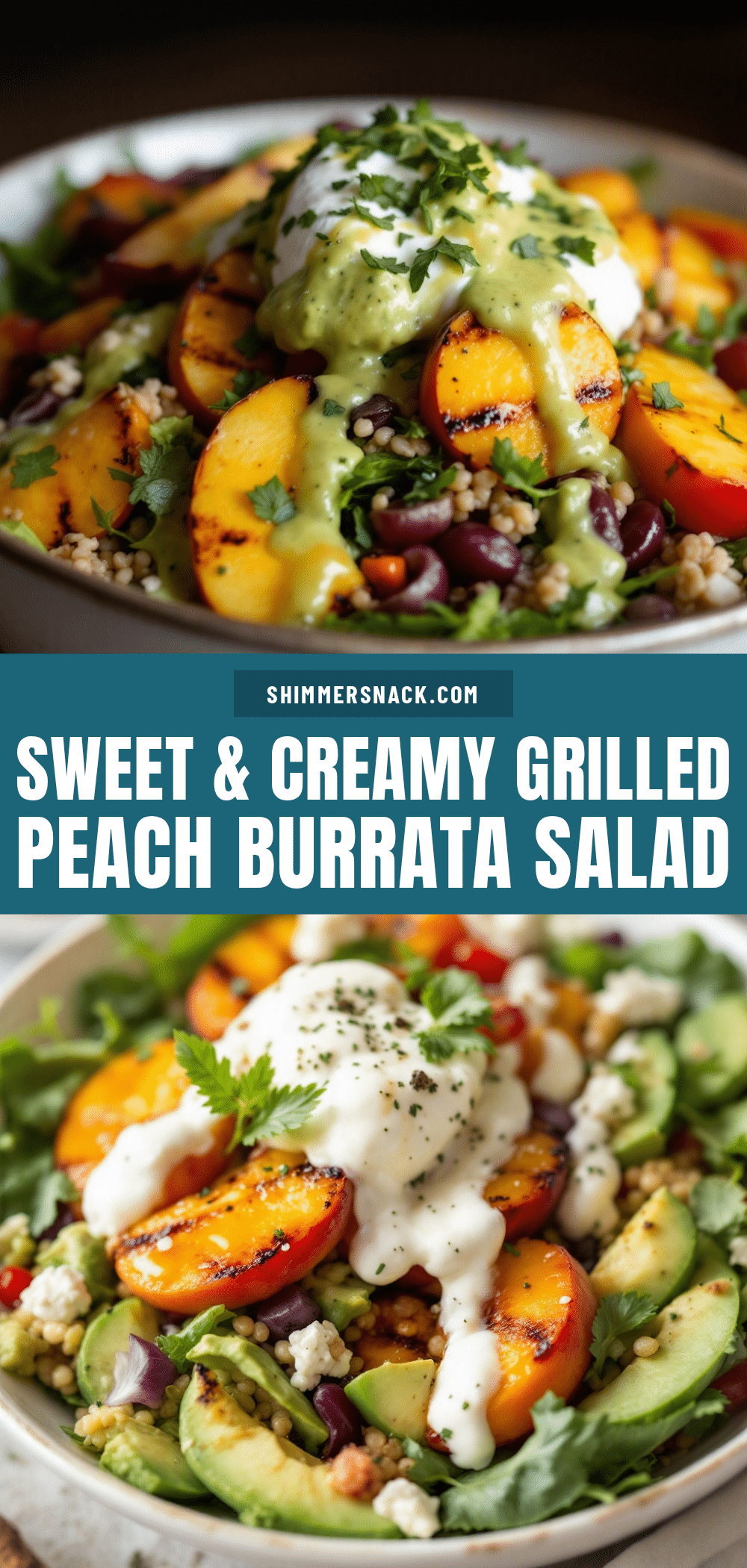 grilled peach and burrata salad with honey recipe