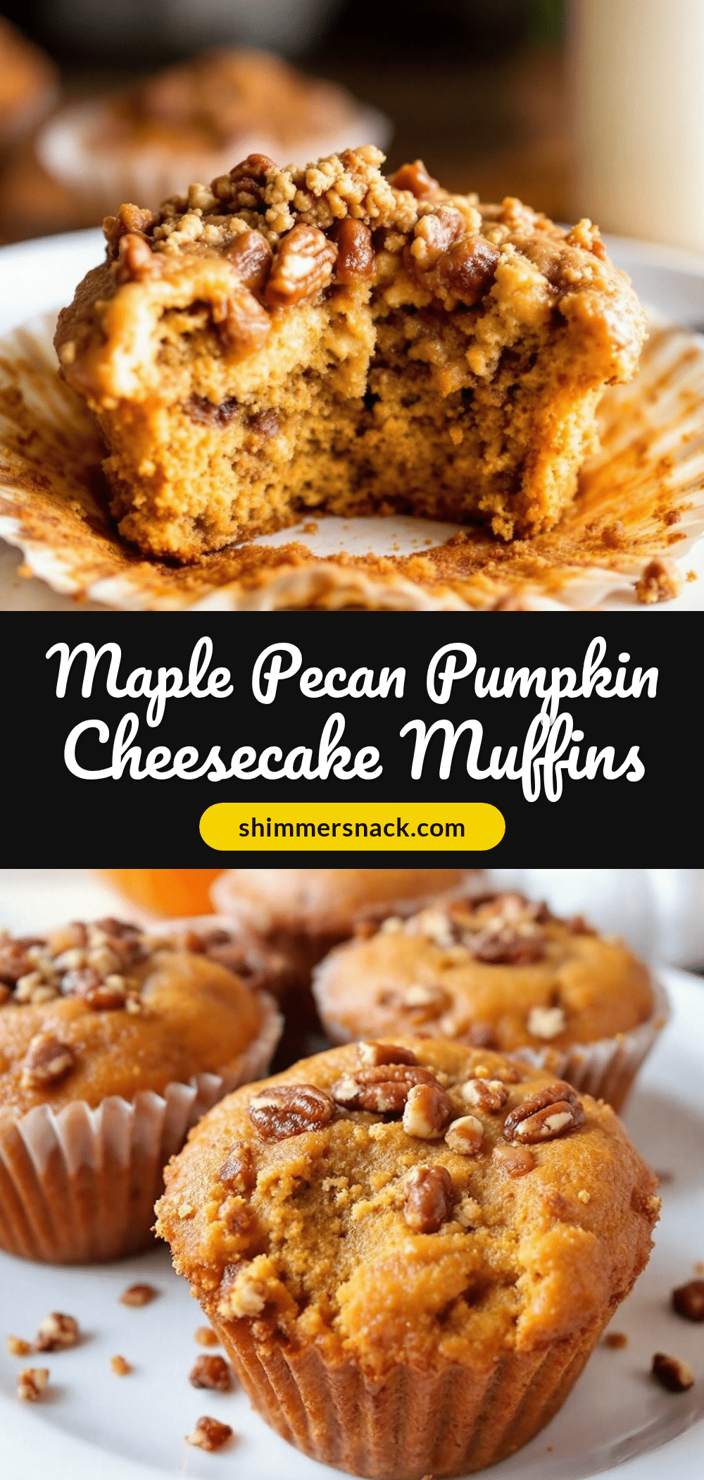 maple pecan pumpkin cheesecake muffins recipe