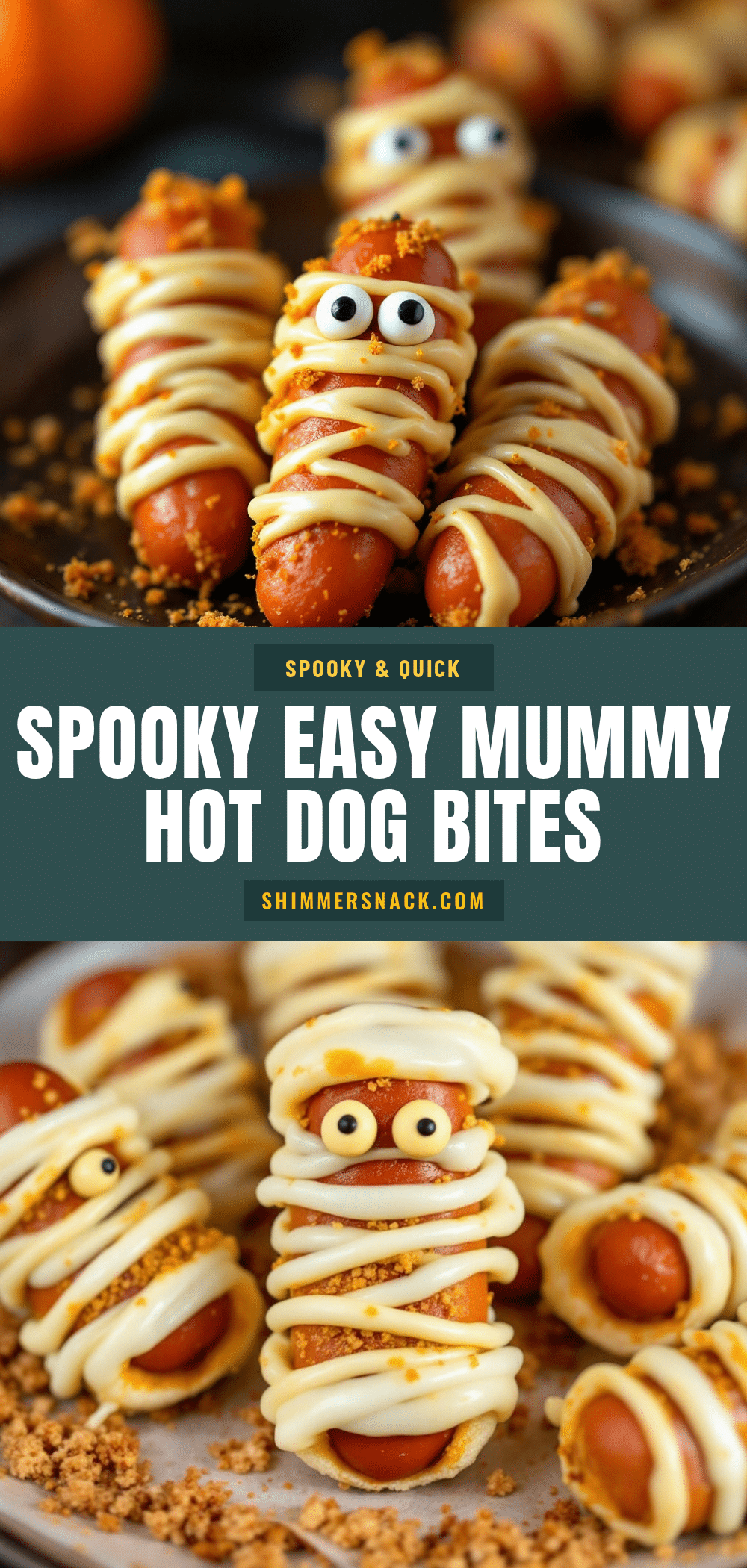 Mummy hot dog bites recipe