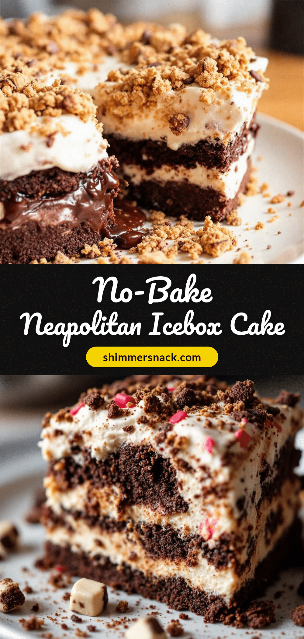 no-bake neapolitan icebox cake recipe
