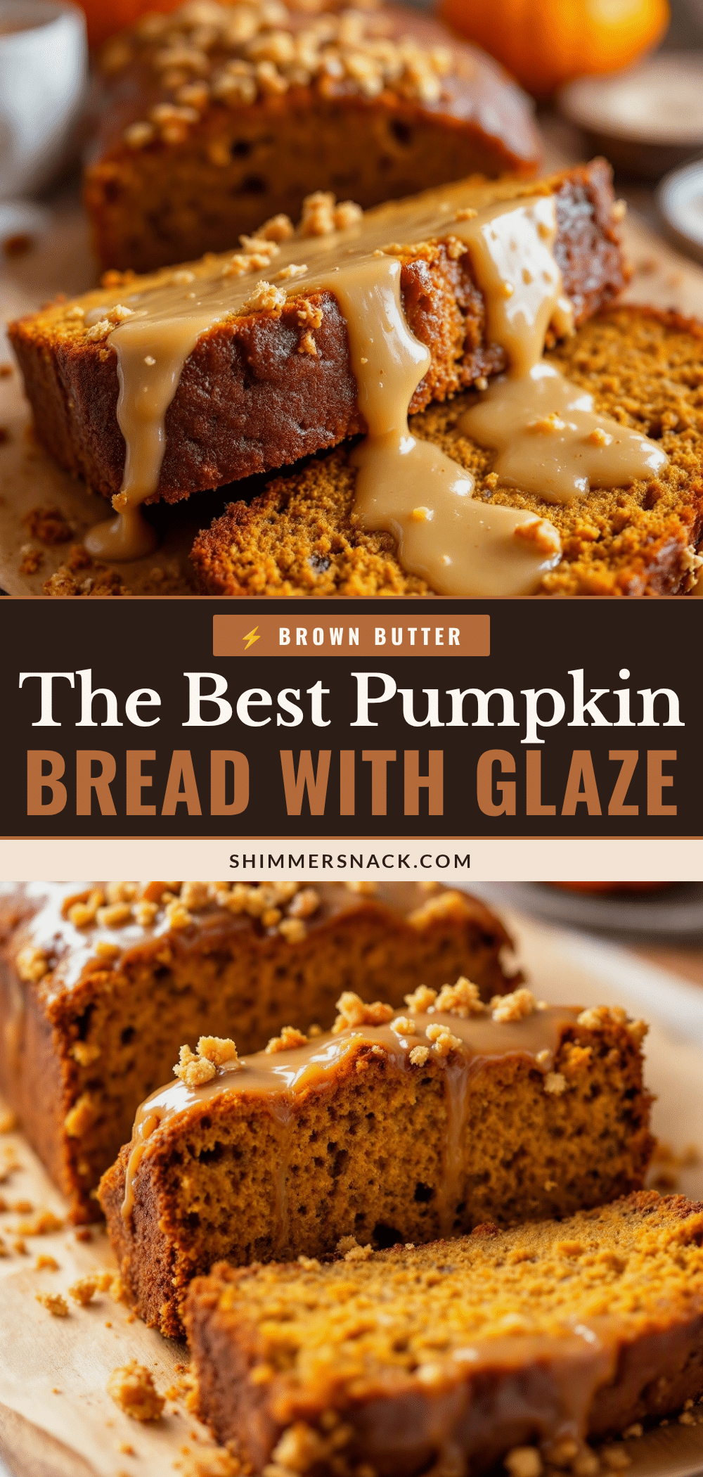 pumpkin bread with browned butter glaze recipe