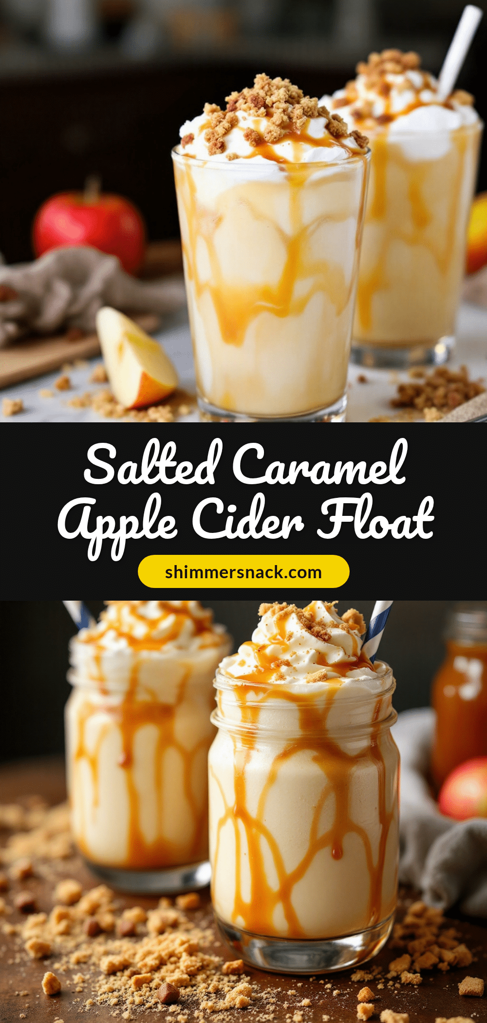 Salted Caramel Apple Cider Float recipe