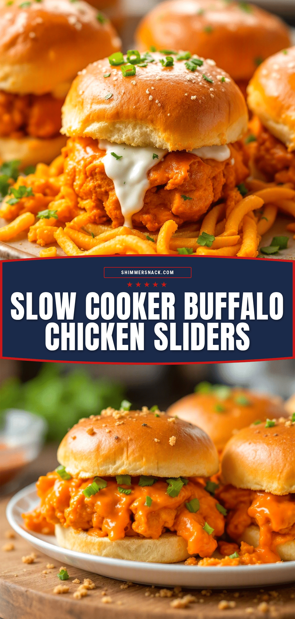 Slow cooker buffalo chicken sliders recipe