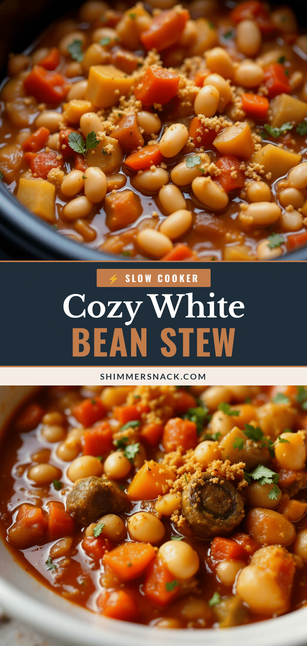 slow cooker fall vegetable and white bean stew recipe