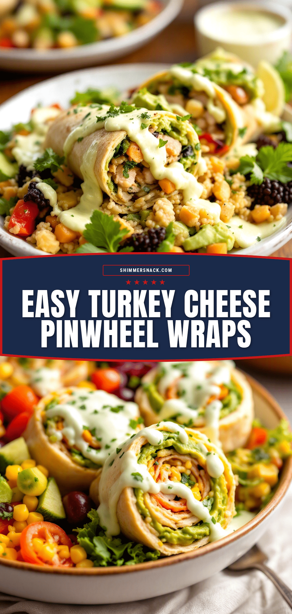 turkey and cheese pinwheels recipe