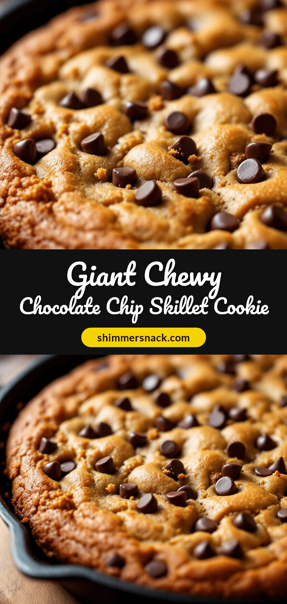 chewy chocolate chip skillet cookie recipe
