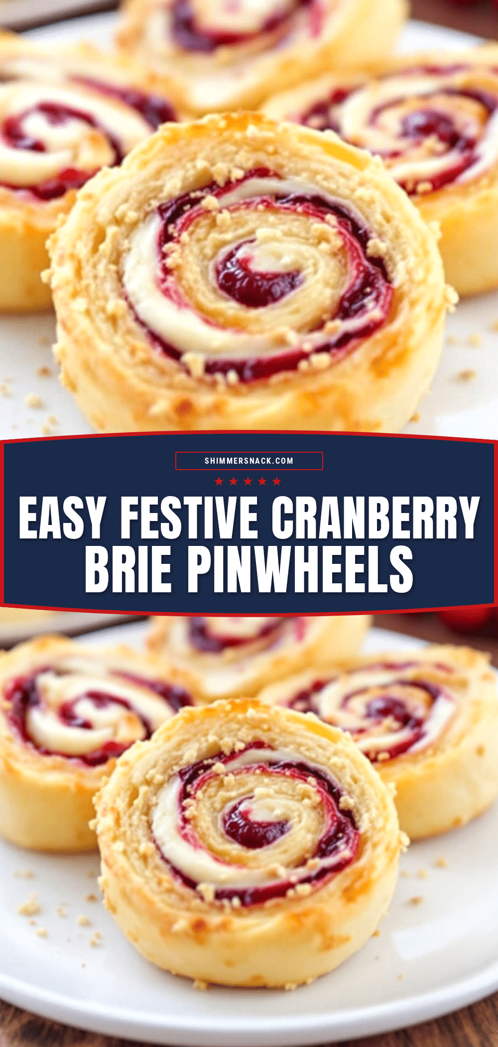 Cranberry Brie Pinwheels recipe