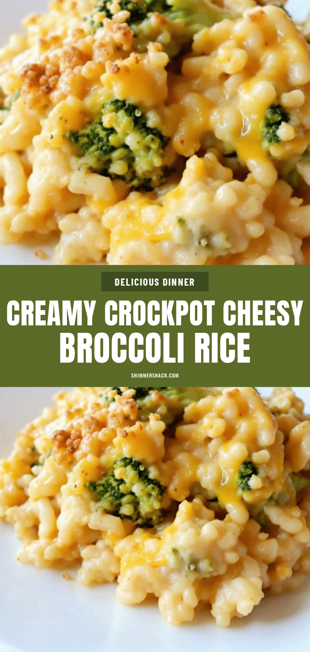 creamy crockpot cheesy broccoli rice casserole recipe