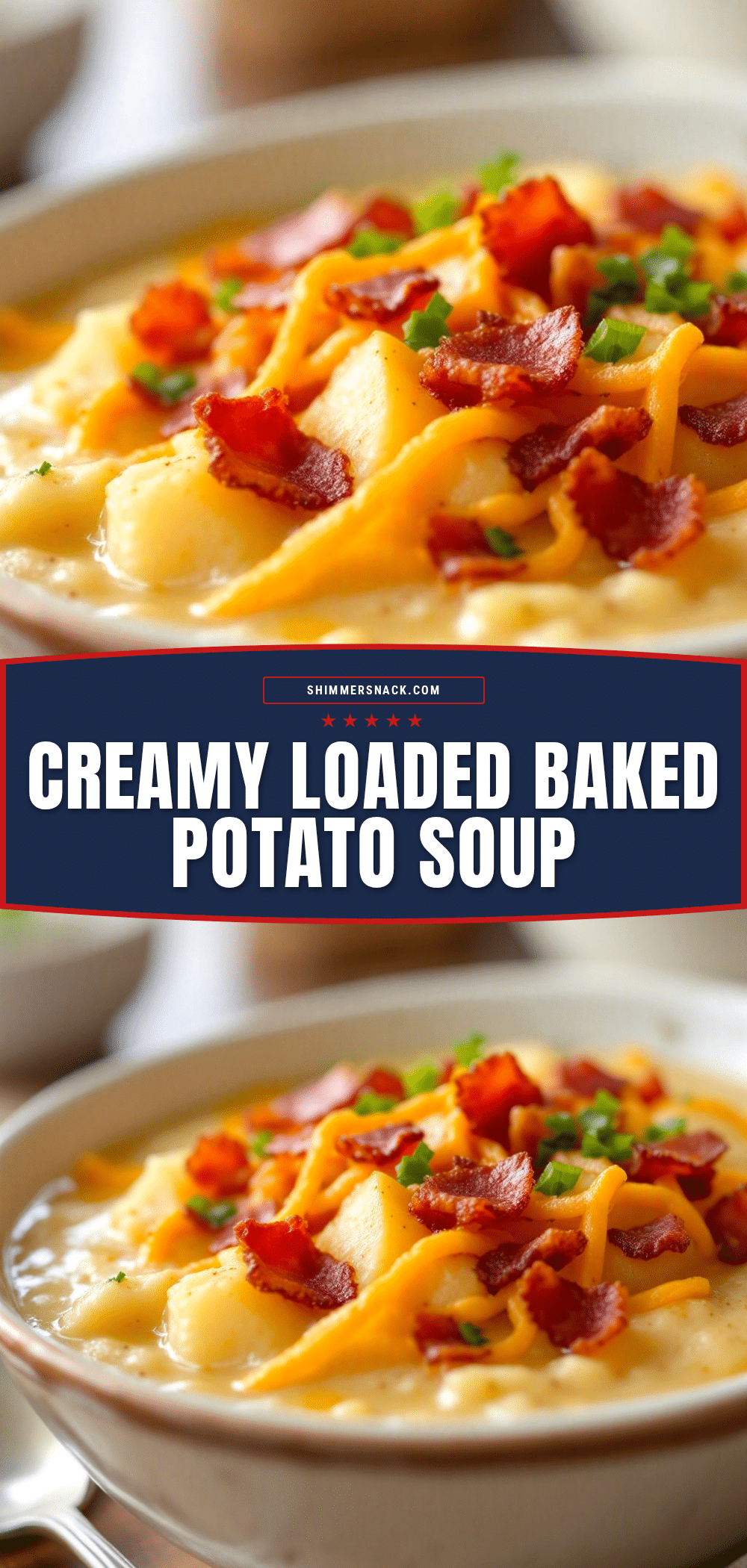 creamy loaded baked potato soup with bacon recipe