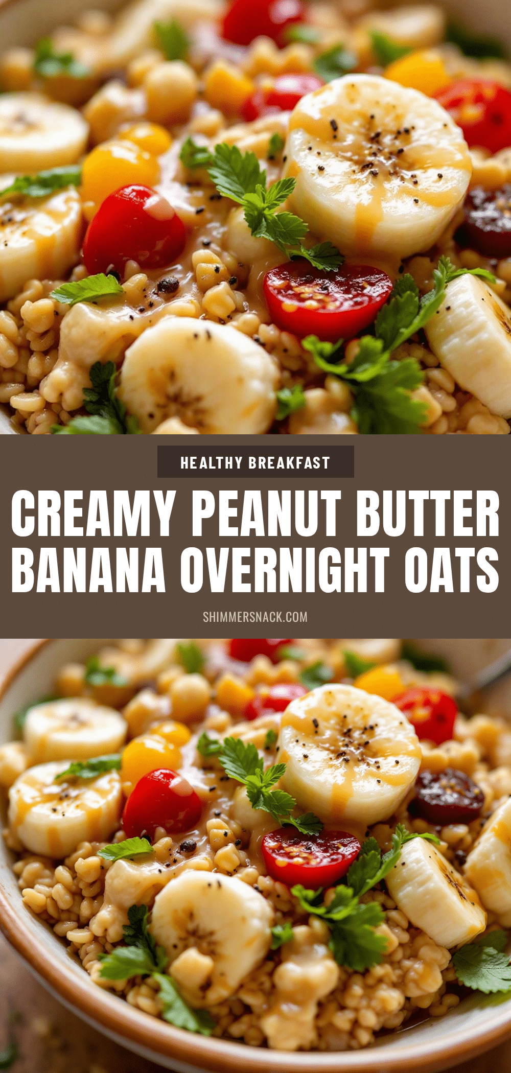 creamy peanut butter banana overnight oats recipe