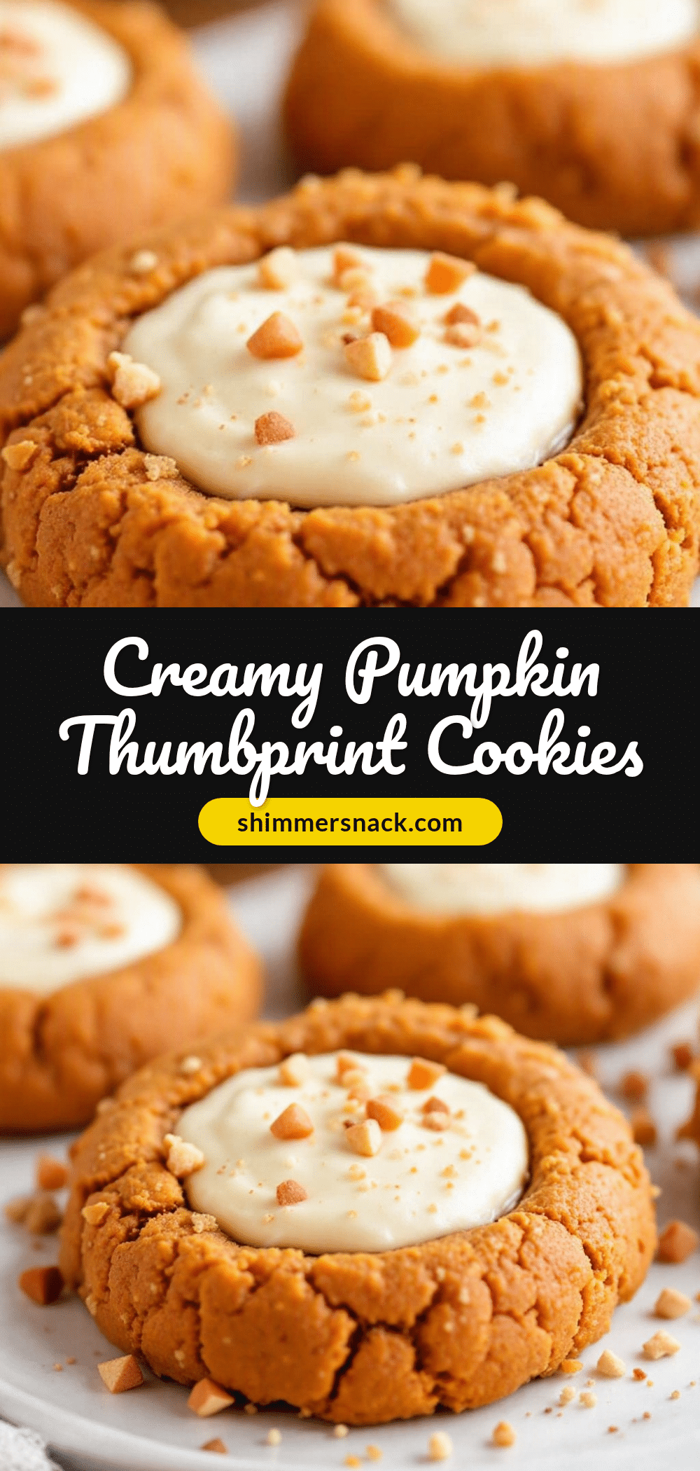 creamy pumpkin pie thumbprint cookies recipe