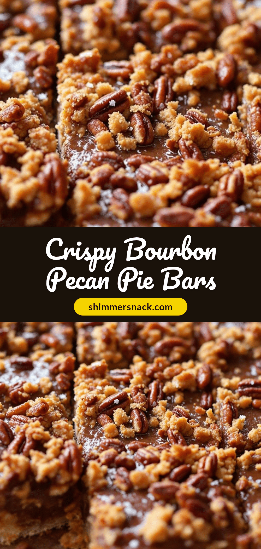 Crispy Bourbon Pecan Pie Bars recipe