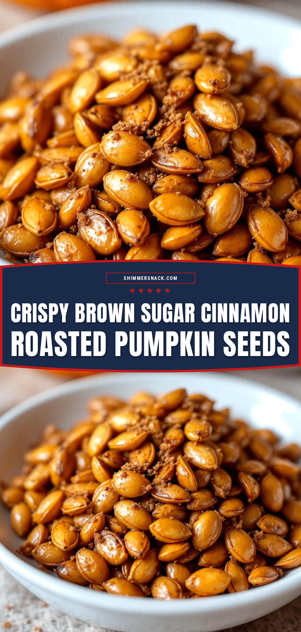 Crispy Brown Sugar Cinnamon Roasted Pumpkin Seeds recipe