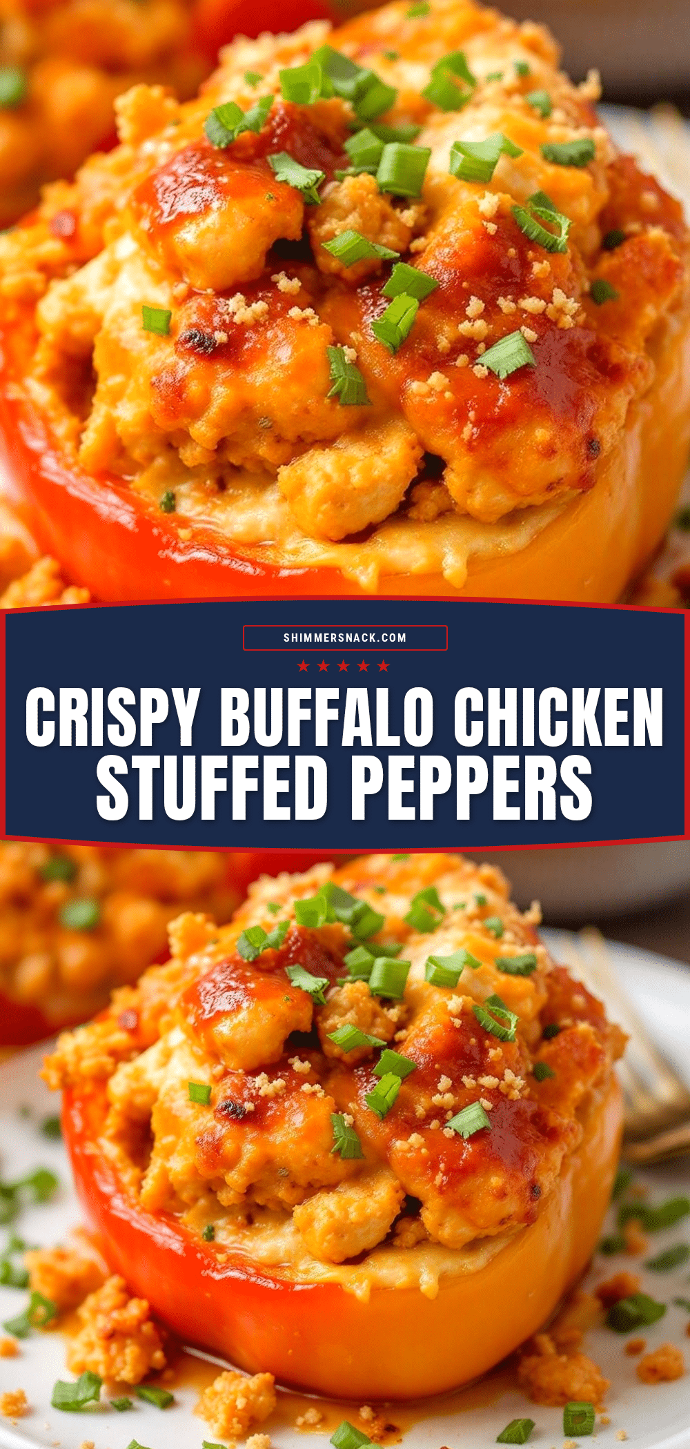 crispy buffalo chicken stuffed peppers recipe