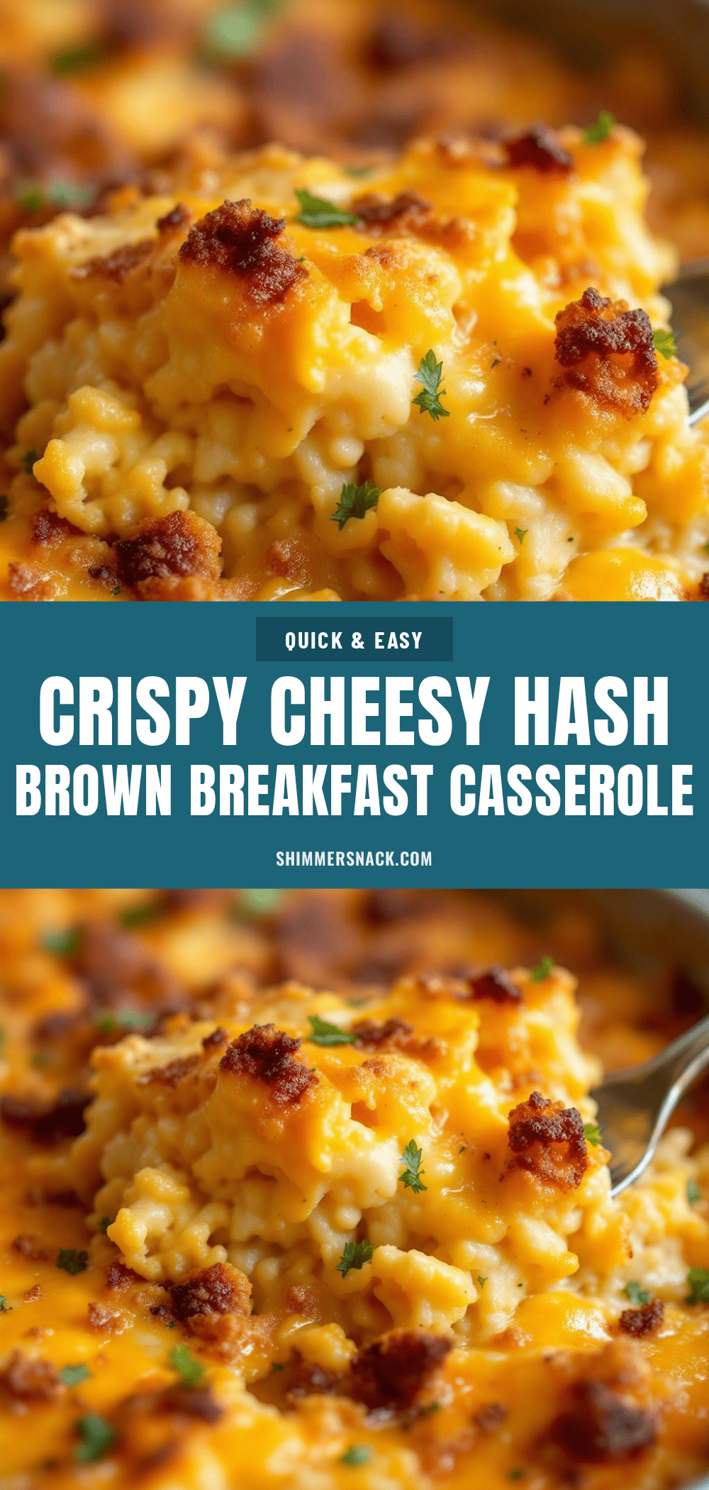 crispy cheesy hash brown breakfast casserole recipe