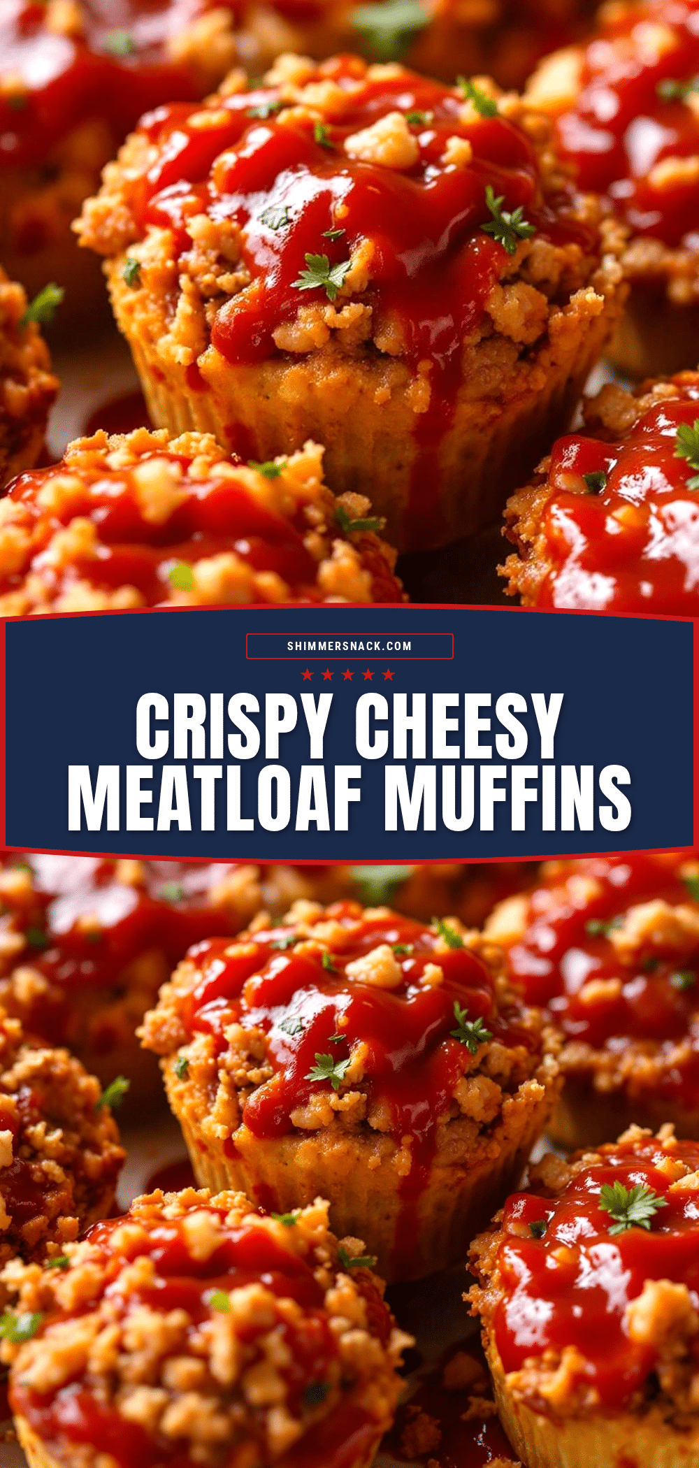 Crispy Cheesy Meatloaf Muffins recipe